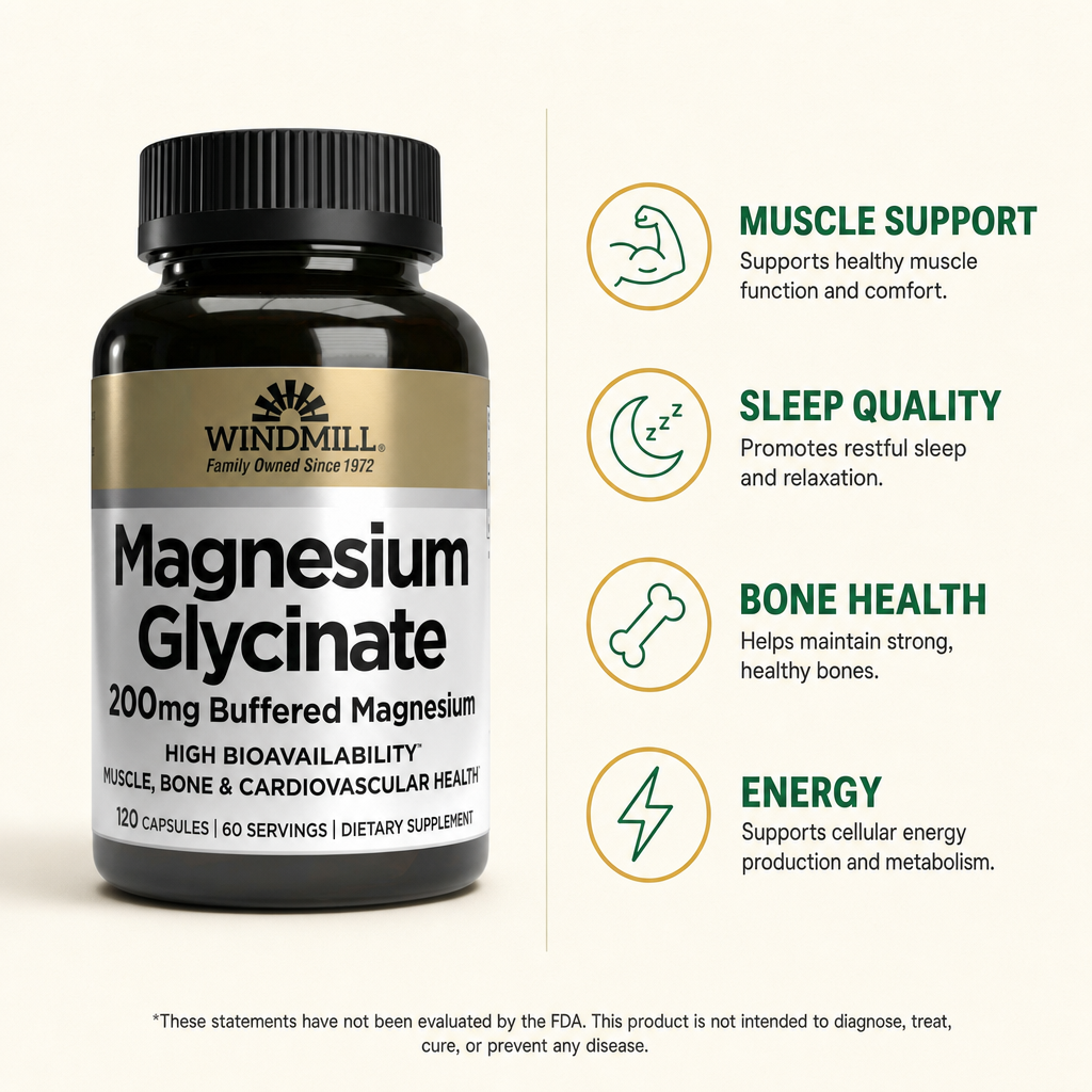 Magnesium Glycinate 200mg Capsules 120ct — view 2