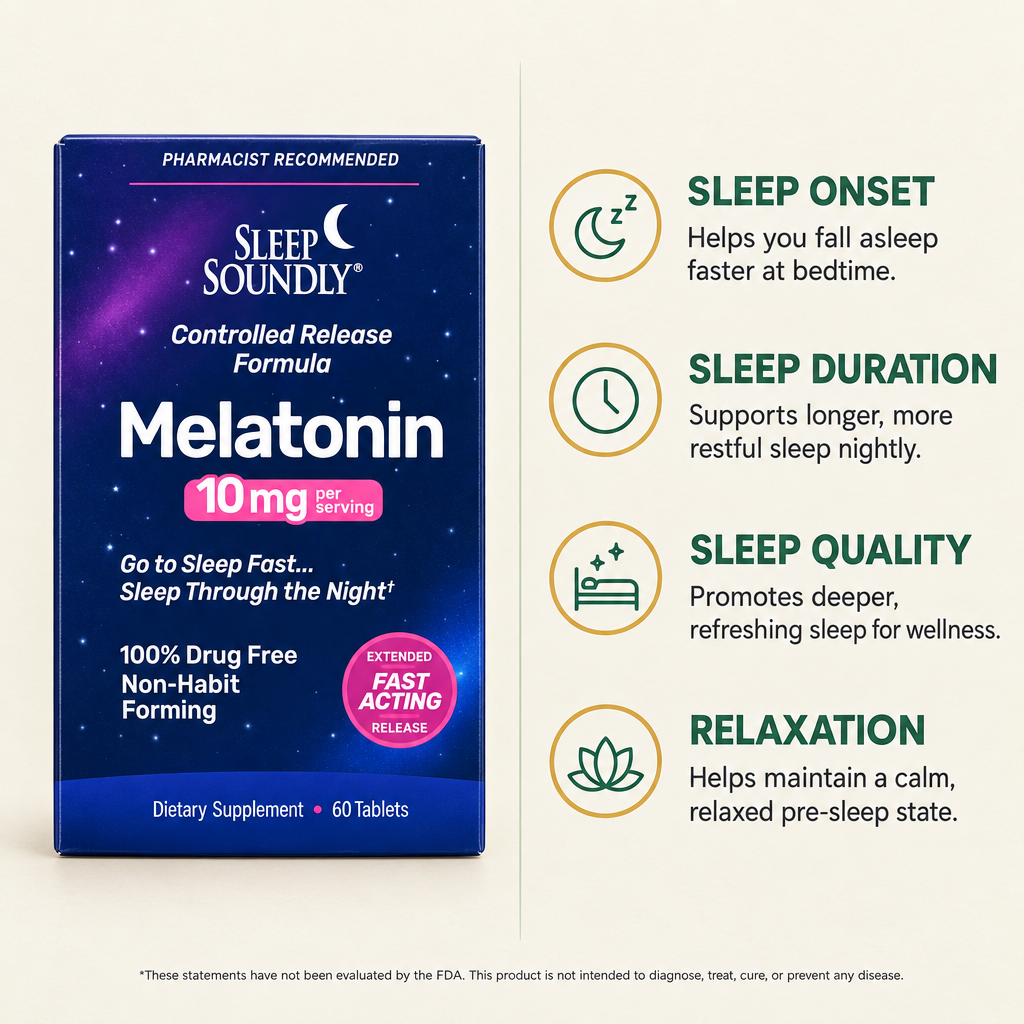 Sleep Soundly Melatonin Controlled Release Tablets 60ct — view 2
