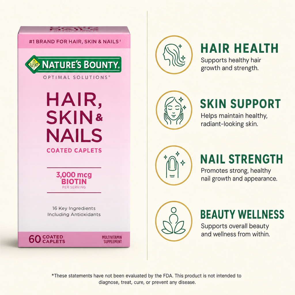 Nature's Bounty Hair, Skin & Nails Caplets 60ct — view 2