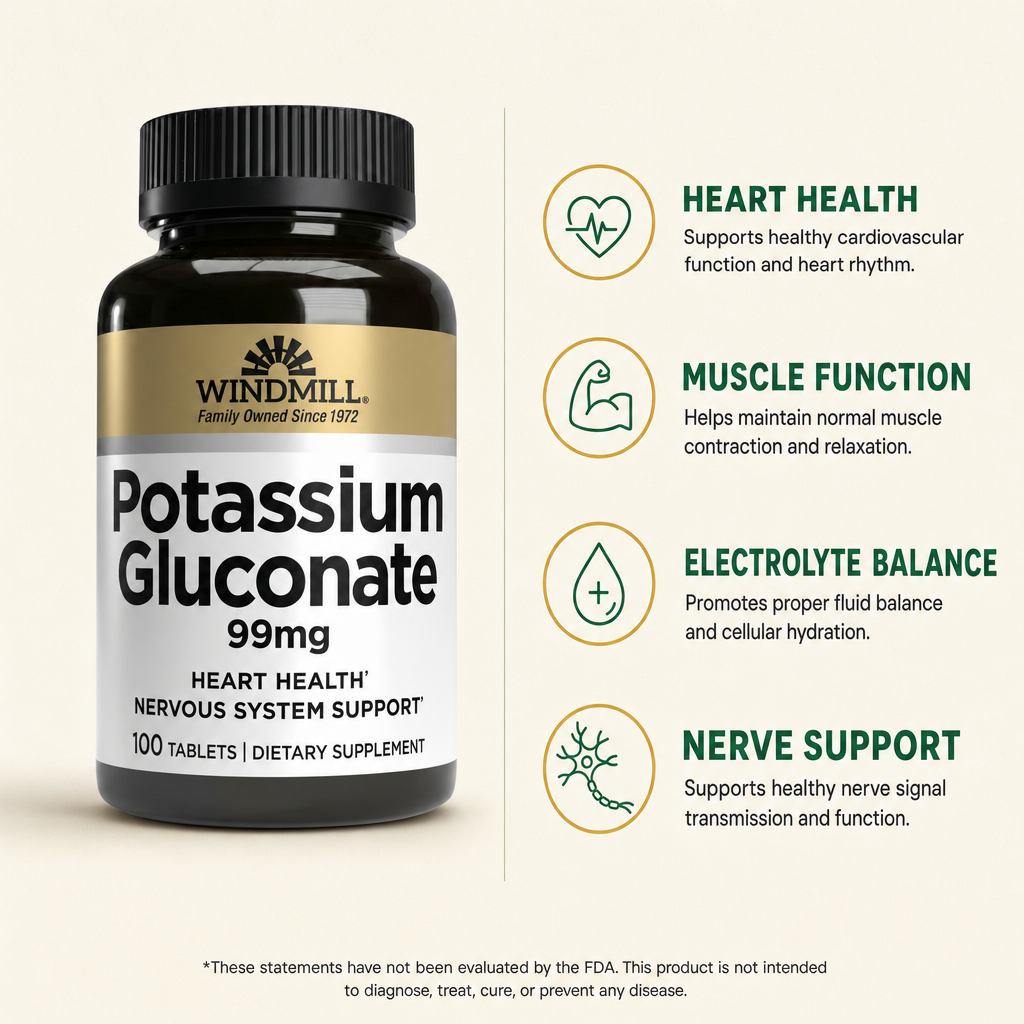 Windmill Potassium Gluconate 99mg Tablets 100ct — view 2