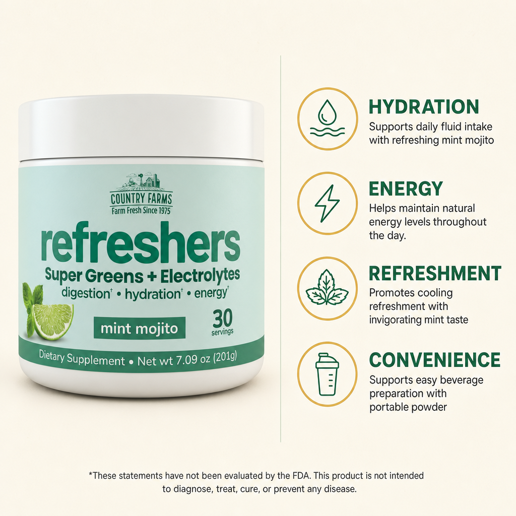 Country Farms Refresher Drink Mix Mint Mojito Powder 7.09 oz — view 2