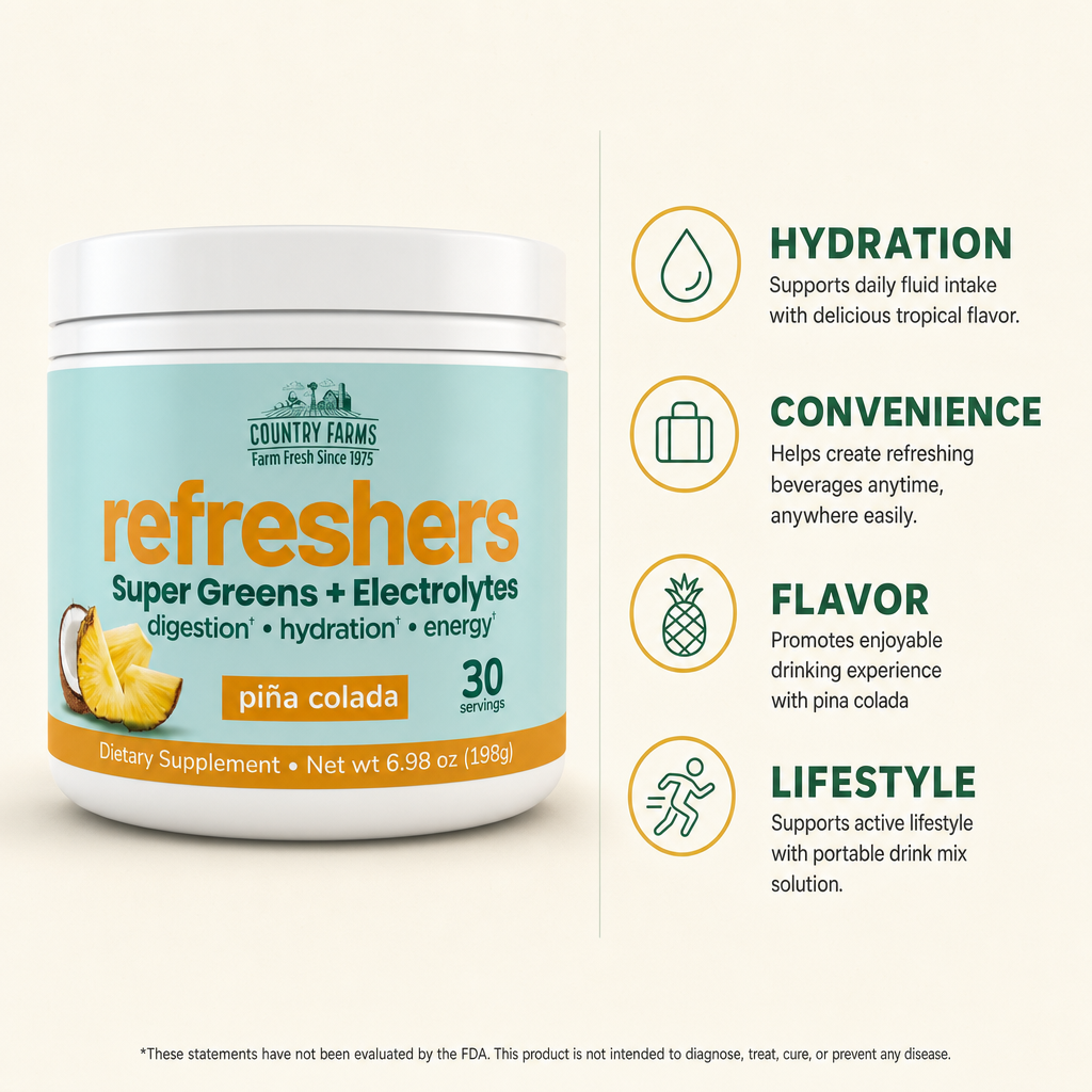 Country Farms Refresher Drink Mix Pina Colada Powder 6.98 oz — view 2