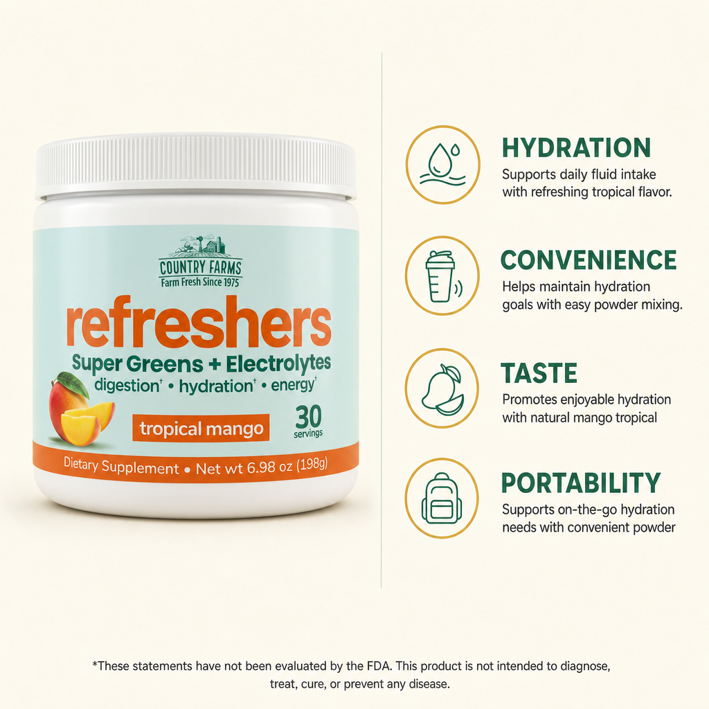 Country Farms Refresher Drink Mix Tropical Mango Powder 6.98 oz — view 2