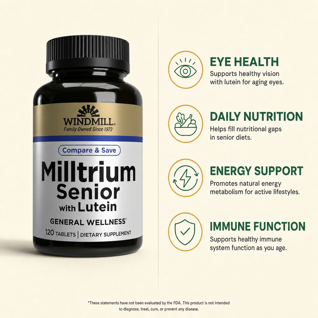 Milltrium Senior Multivitamin with Lutein Tablets 120ct — view 2