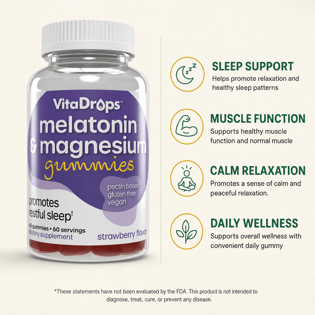 VitaDrops Melatonin & Magnesium Gummies 60ct — view 2