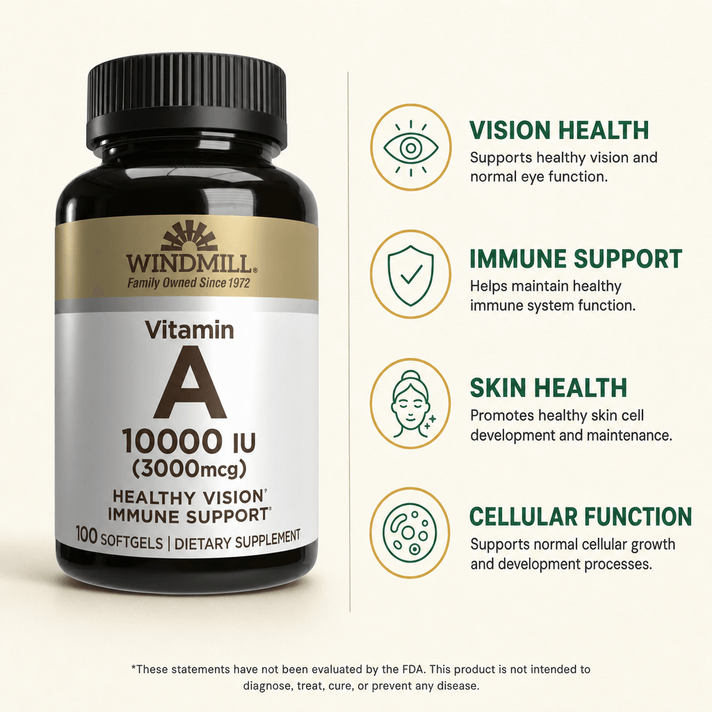 Windmill Vitamin A 10000 IU Softgels 100ct — view 2