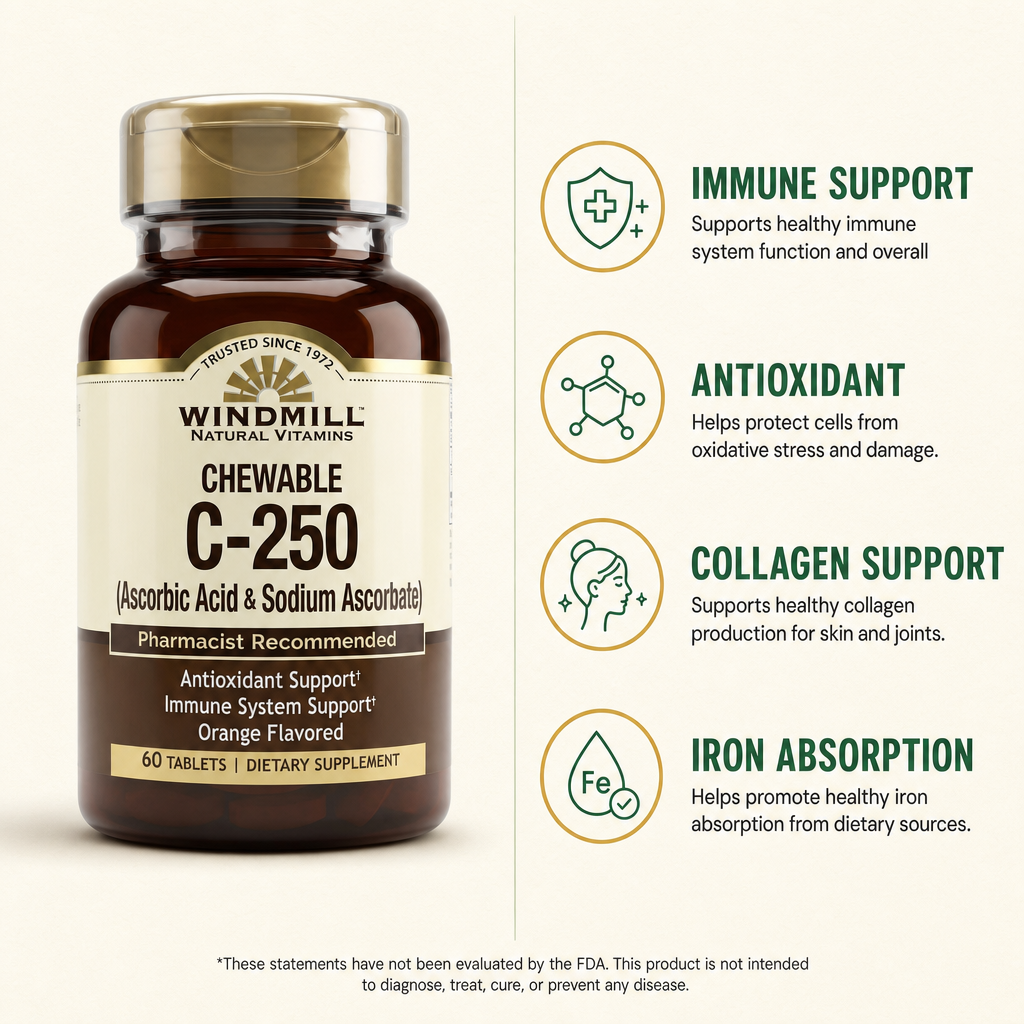Windmill Vitamin C 250mg Chewable Tablets 60ct — view 2