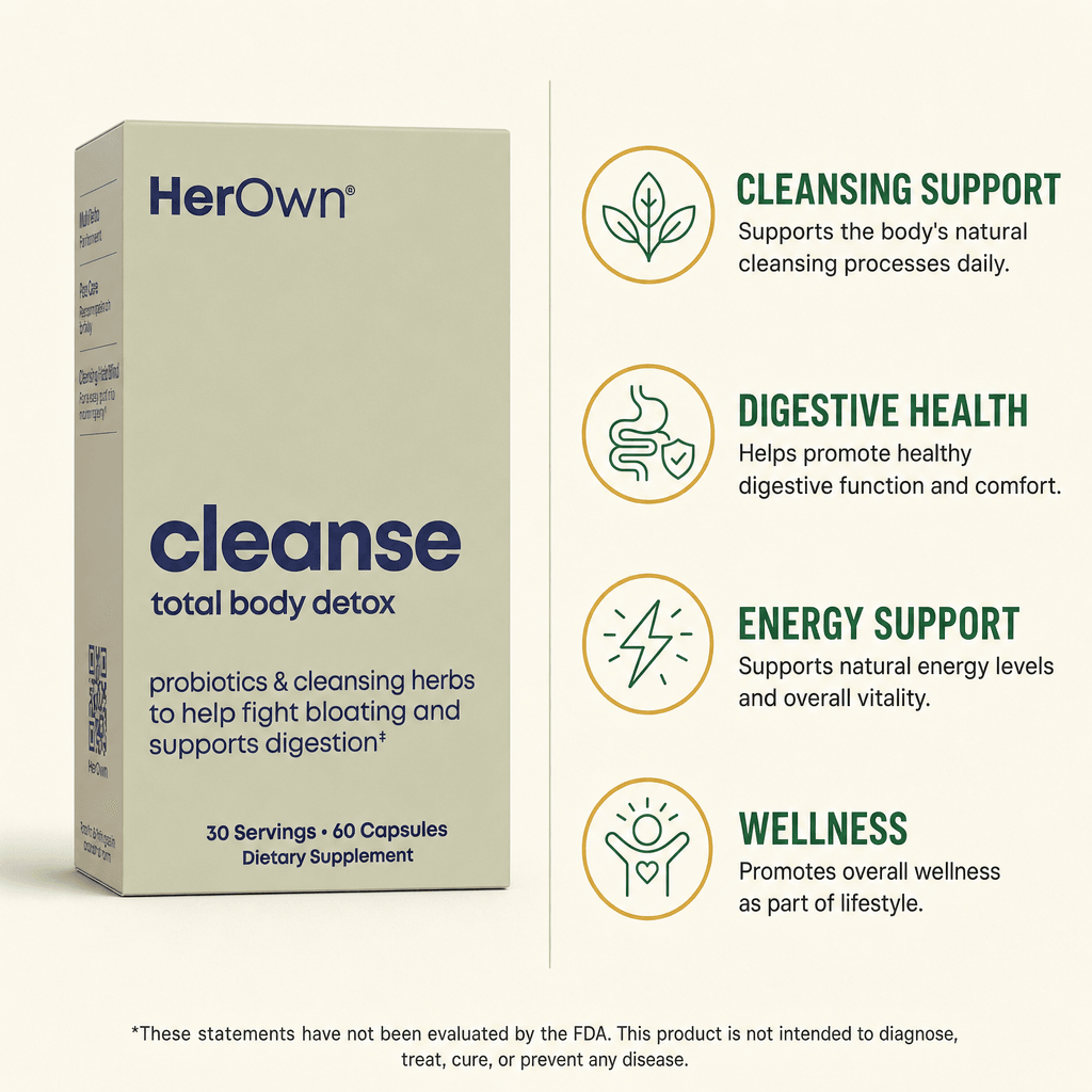 HerOwn Cleanse Total Body Detox Capsules 60ct — view 2