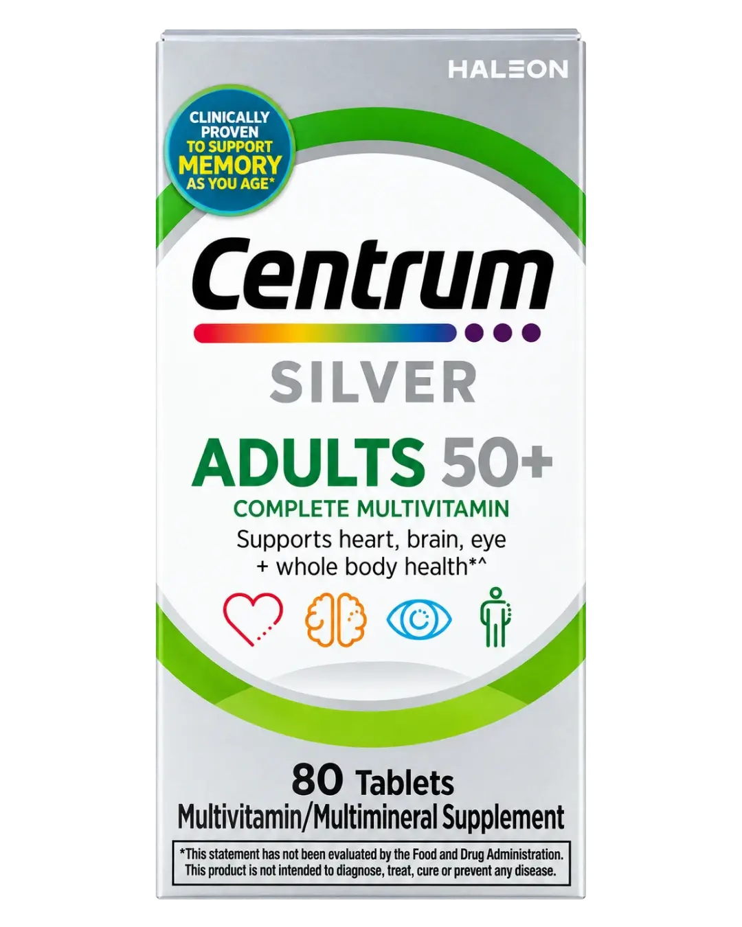Centrum Silver Adults 50+ Complete Multivitamin Tablets 80ct