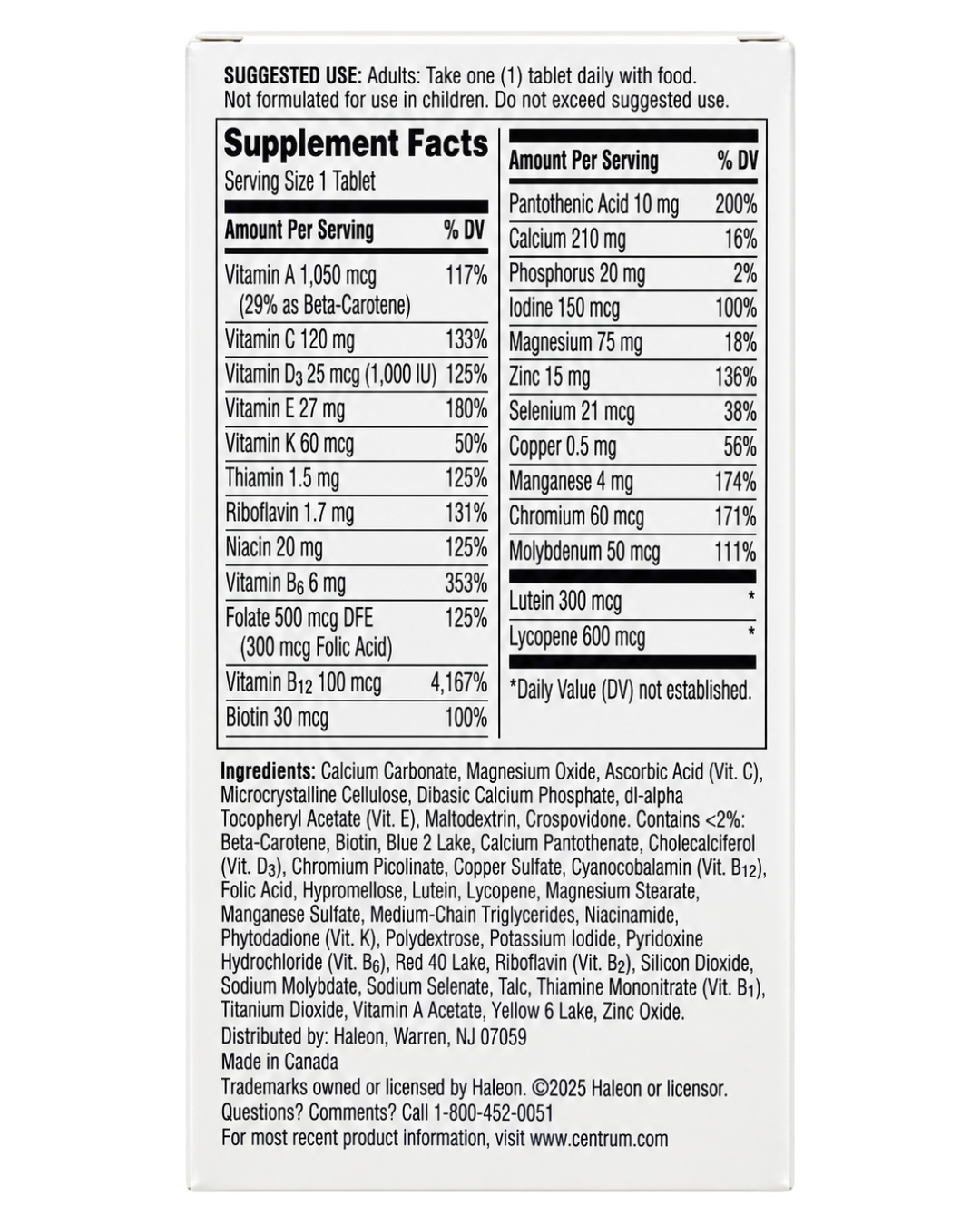 Centrum Silver Men 50+ Complete Multivitamin Tablets 100ct — view 2