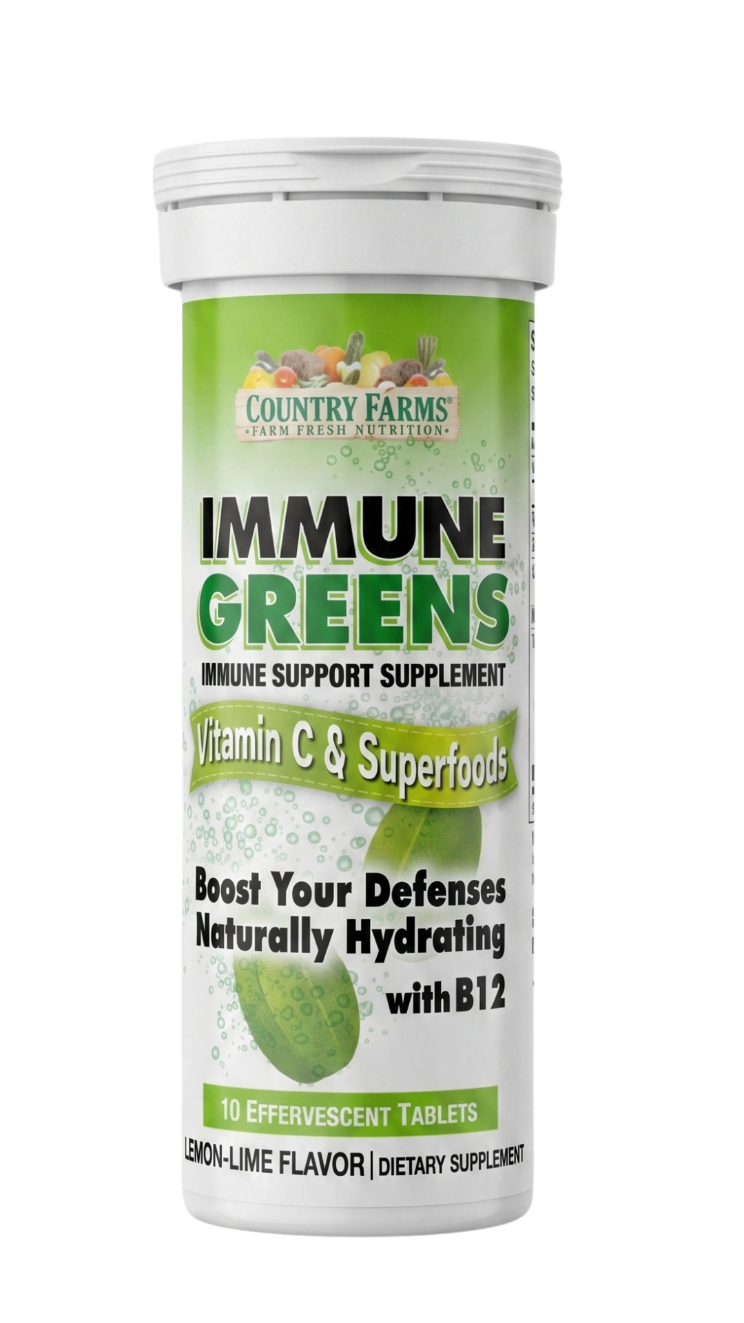 Country Farms Immune Greens Lemon Lime Tablets