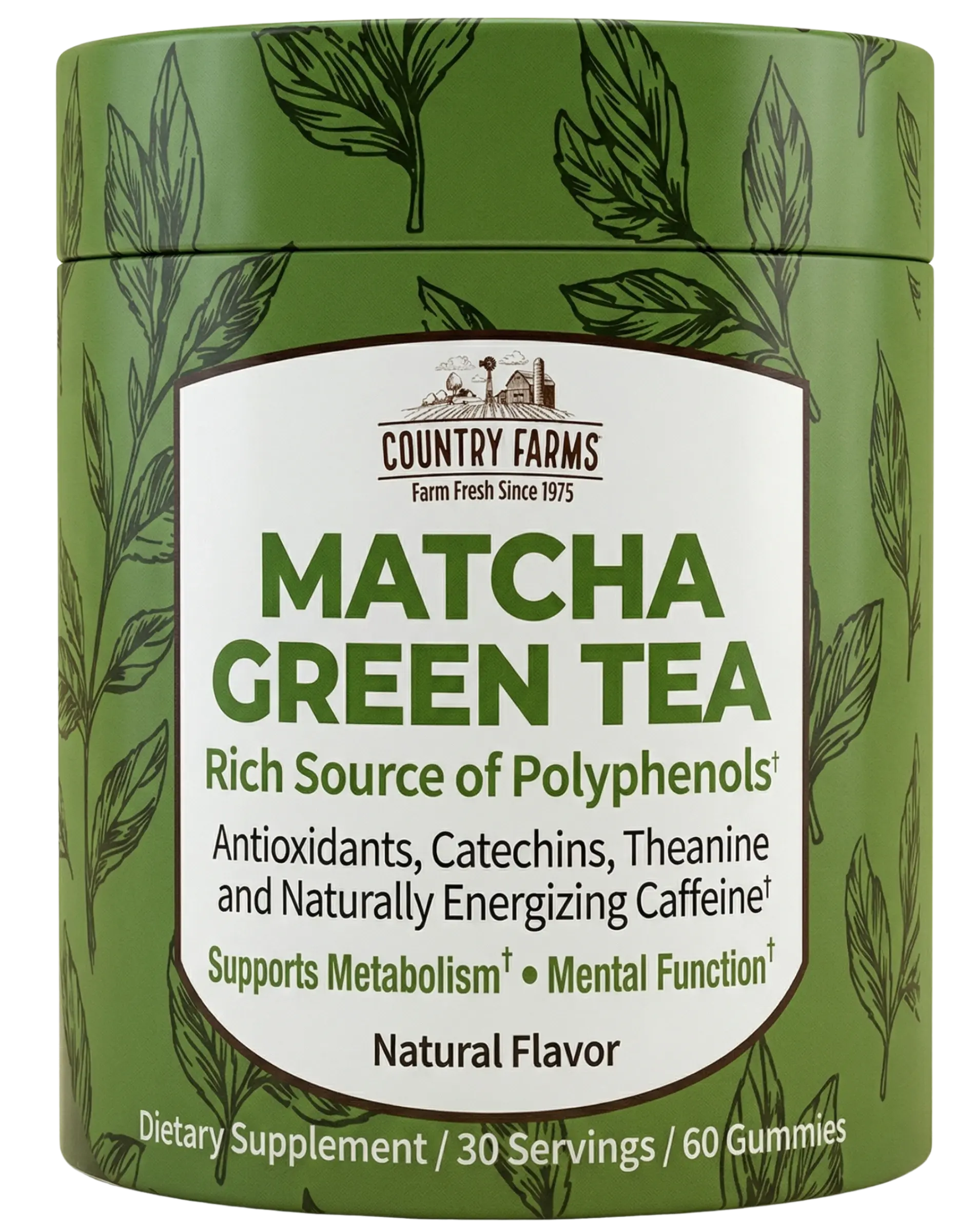 Country Farms Matcha Green Tea Gummies 60ct