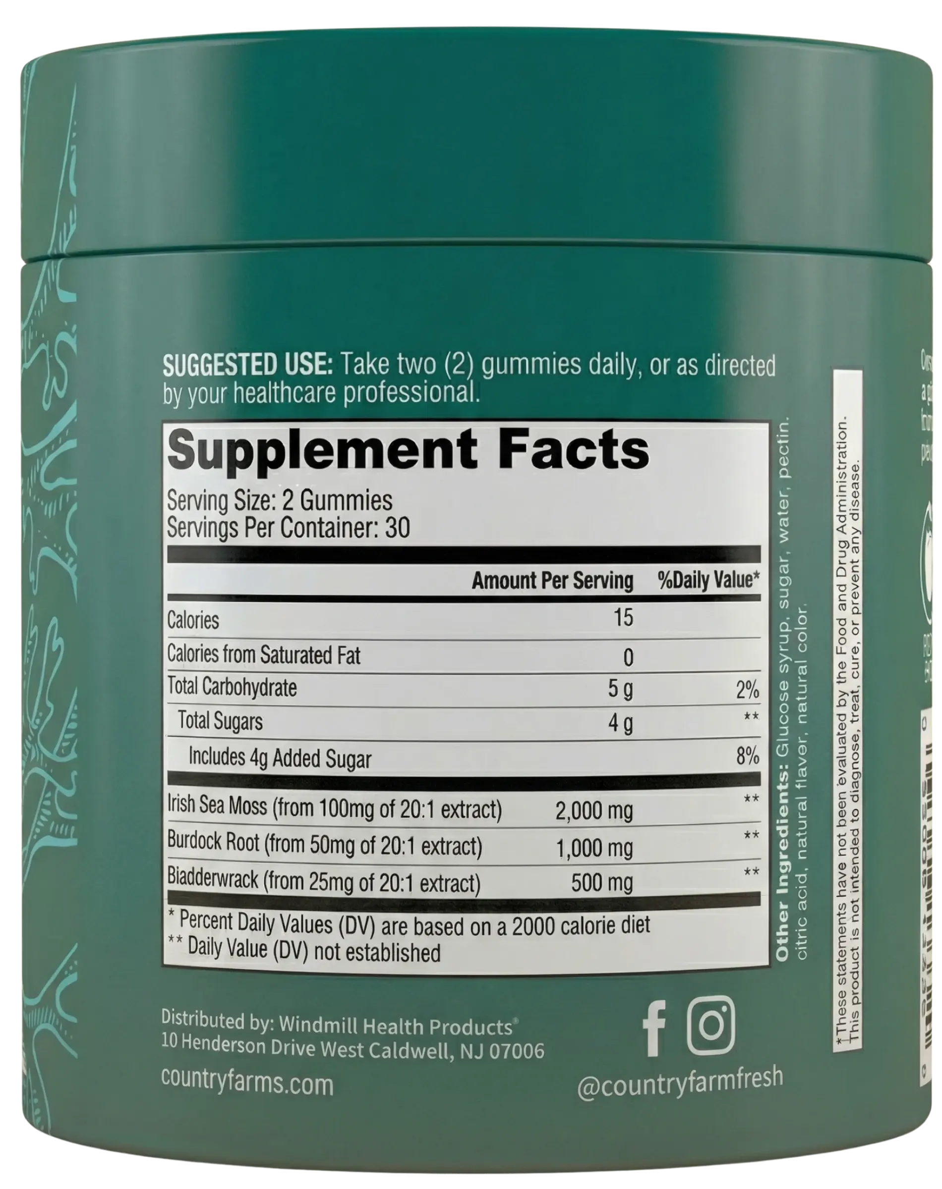 Country Farms Irish Sea Moss Green Apple Gummies 60ct — view 4