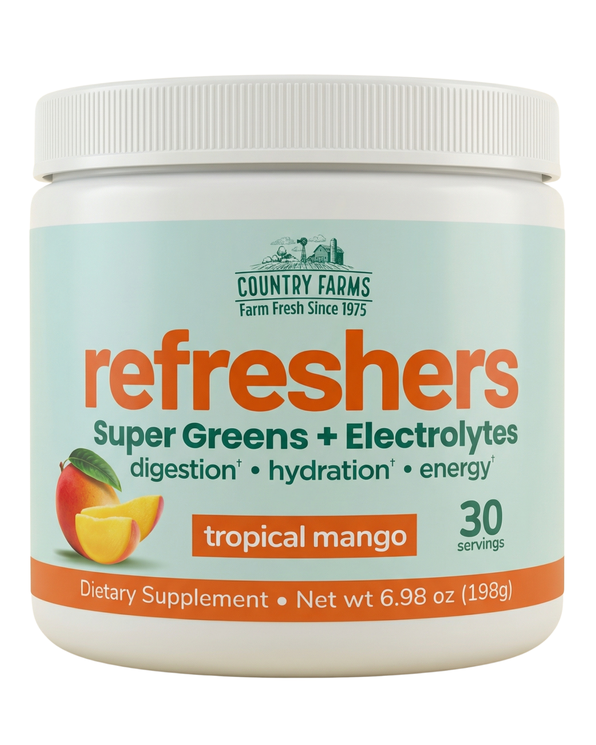 Refresher Drink Mix Tropical Mango Flavor Hydration Support