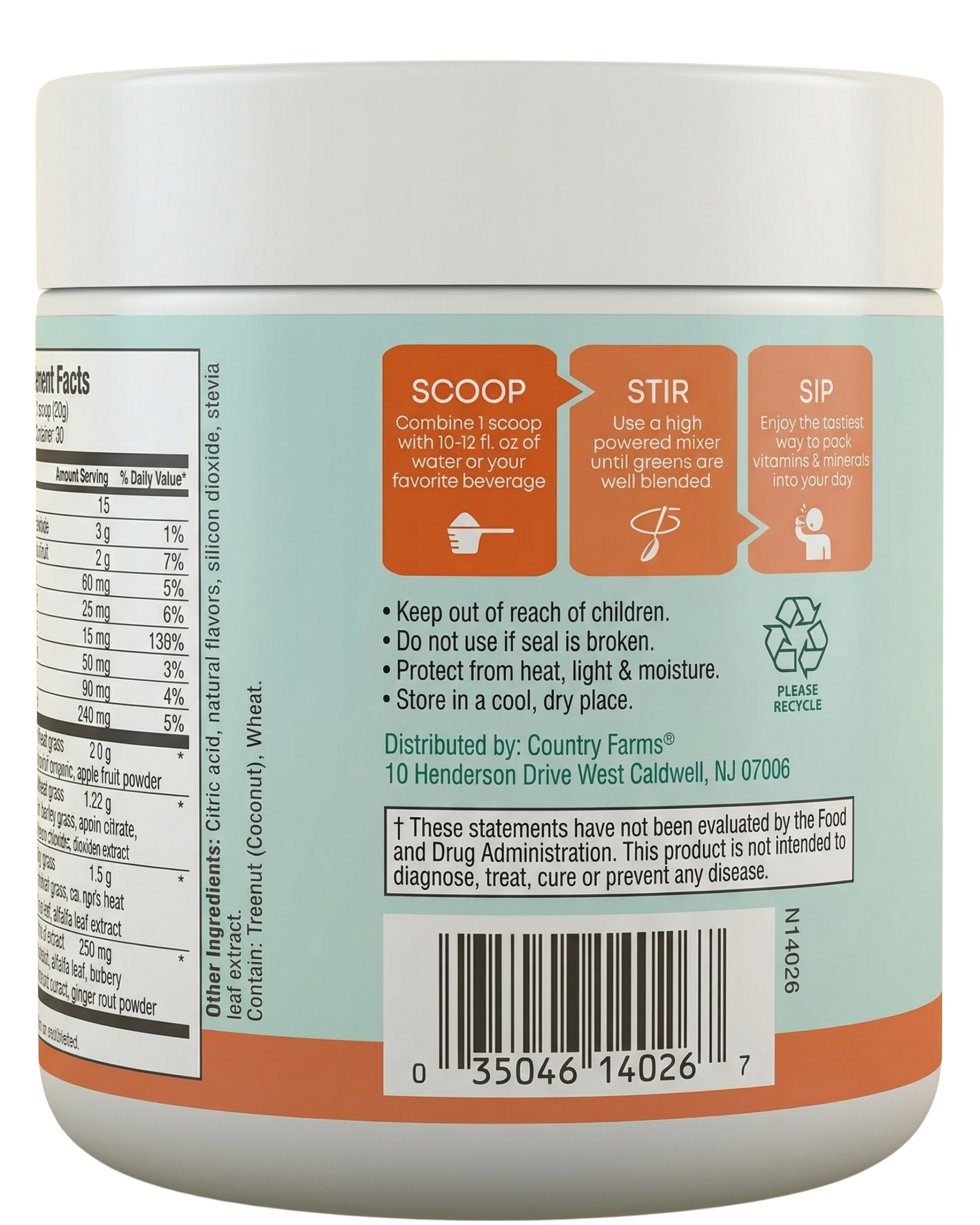 Refresher Drink Mix Tropical Mango Flavor Hydration Support - Image 2 of 3