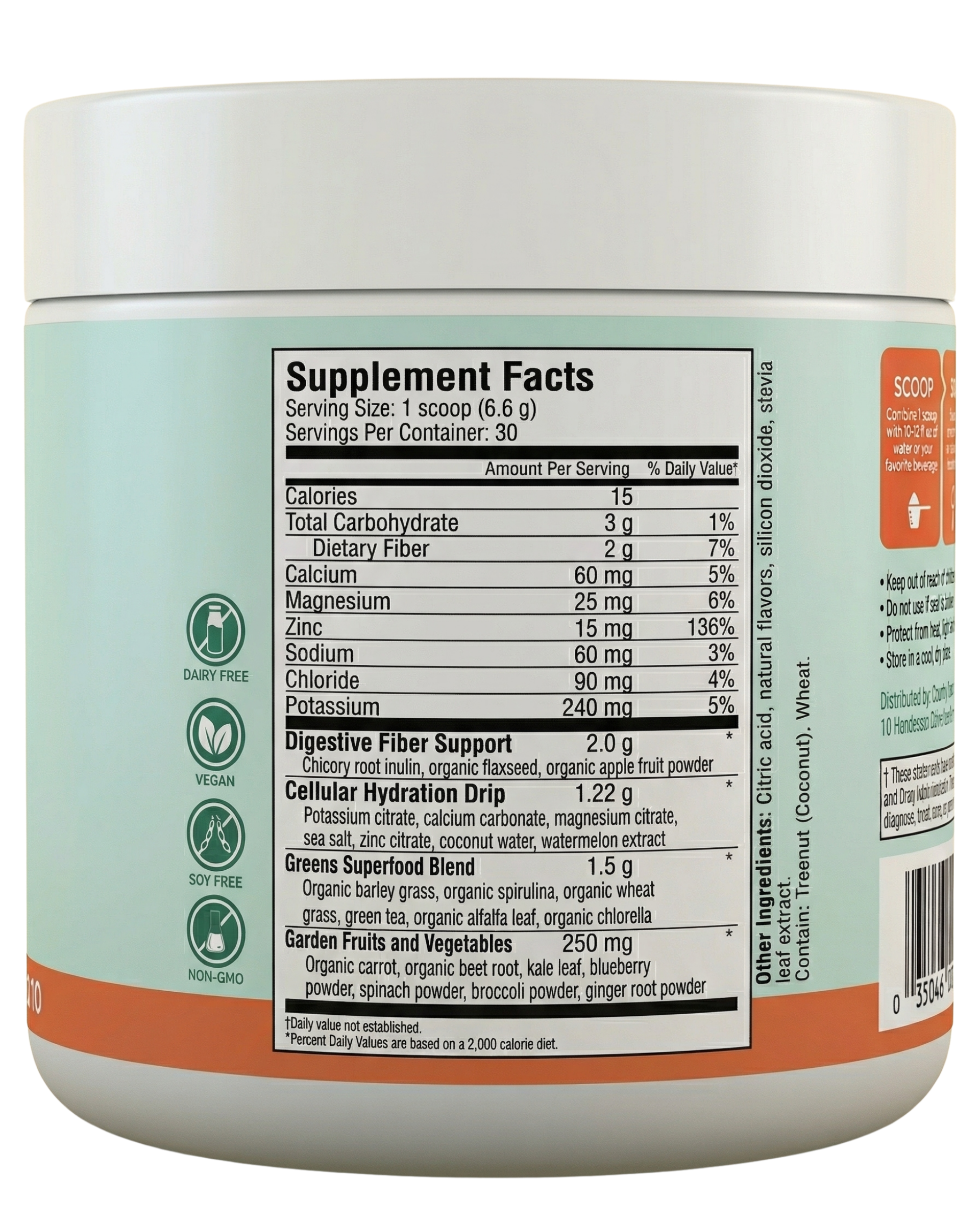 Country Farms Refresher Drink Mix Tropical Mango Powder 6.98 oz — view 4