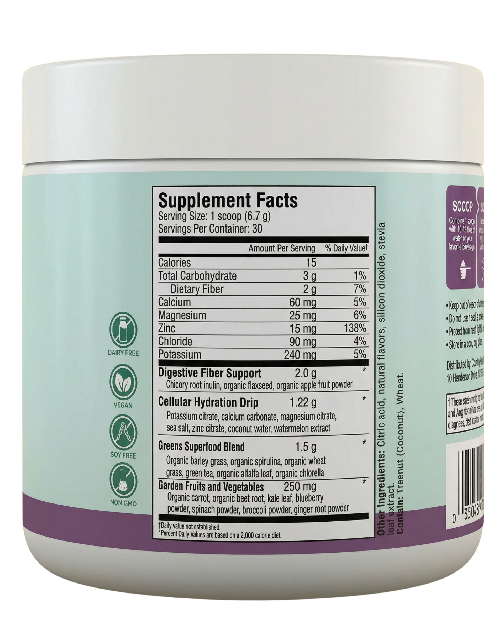 Country Farms Refresher Drink Mix Passion Fruit Flavor Powder 7.09 oz — view 4