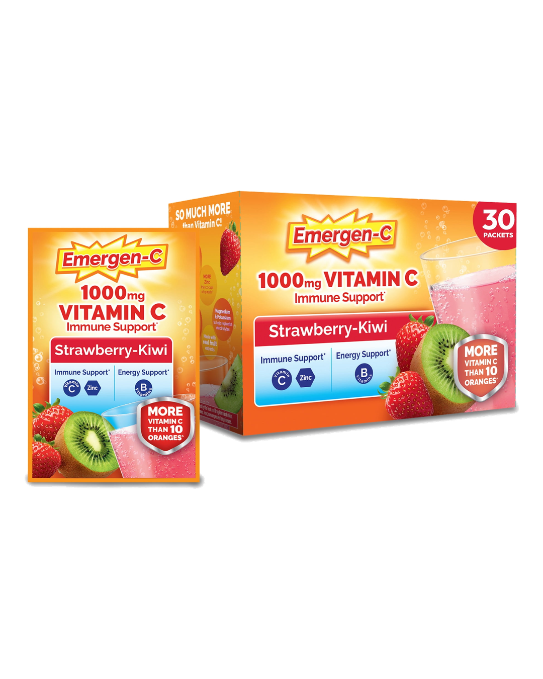 Emergen-C Strawberry-Kiwi 1000mg Vitamin C Drink Mix Packets 30ct - Image 1 of 5