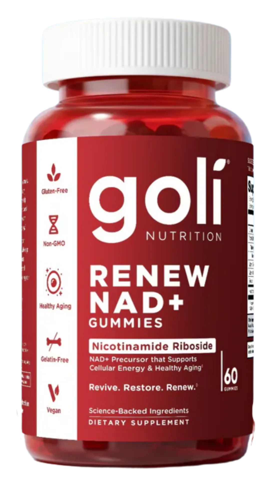 Goli Renew NAD+ Gummies 60ct - Image 1 of 4