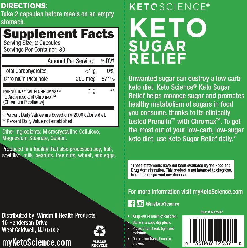 Keto Science Keto Sugar Relief Blood Sugar Support Capsules 60ct — view 2