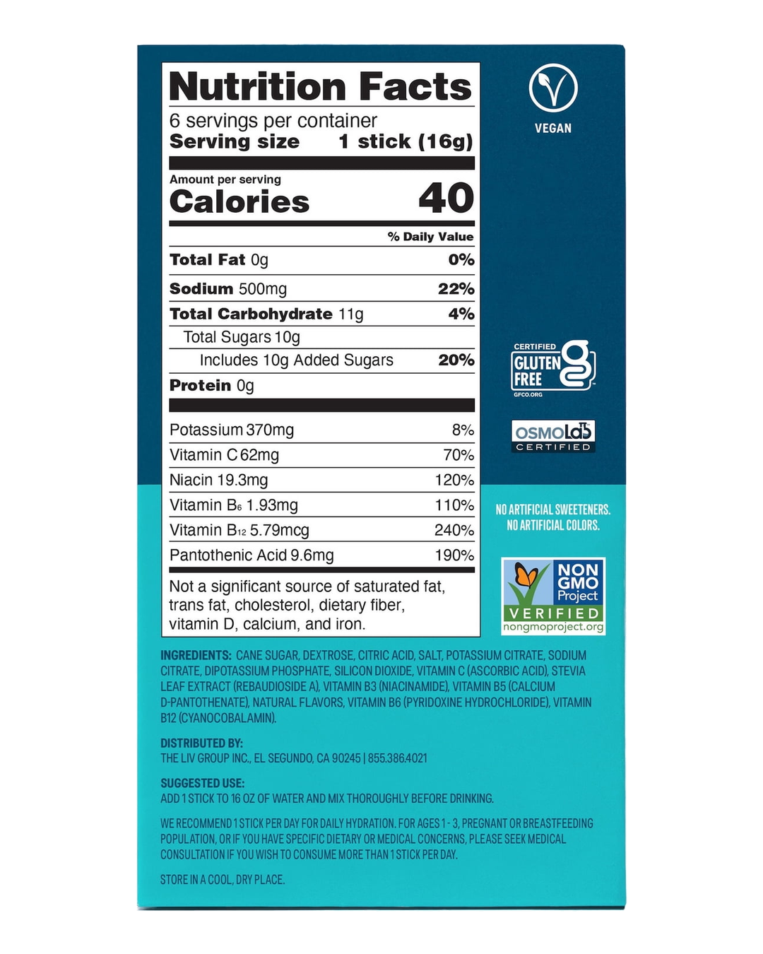 Liquid IV Hydration Multiplier Strawberry Lemonade Electrolyte Drink Mix Sticks 6ct — view 3