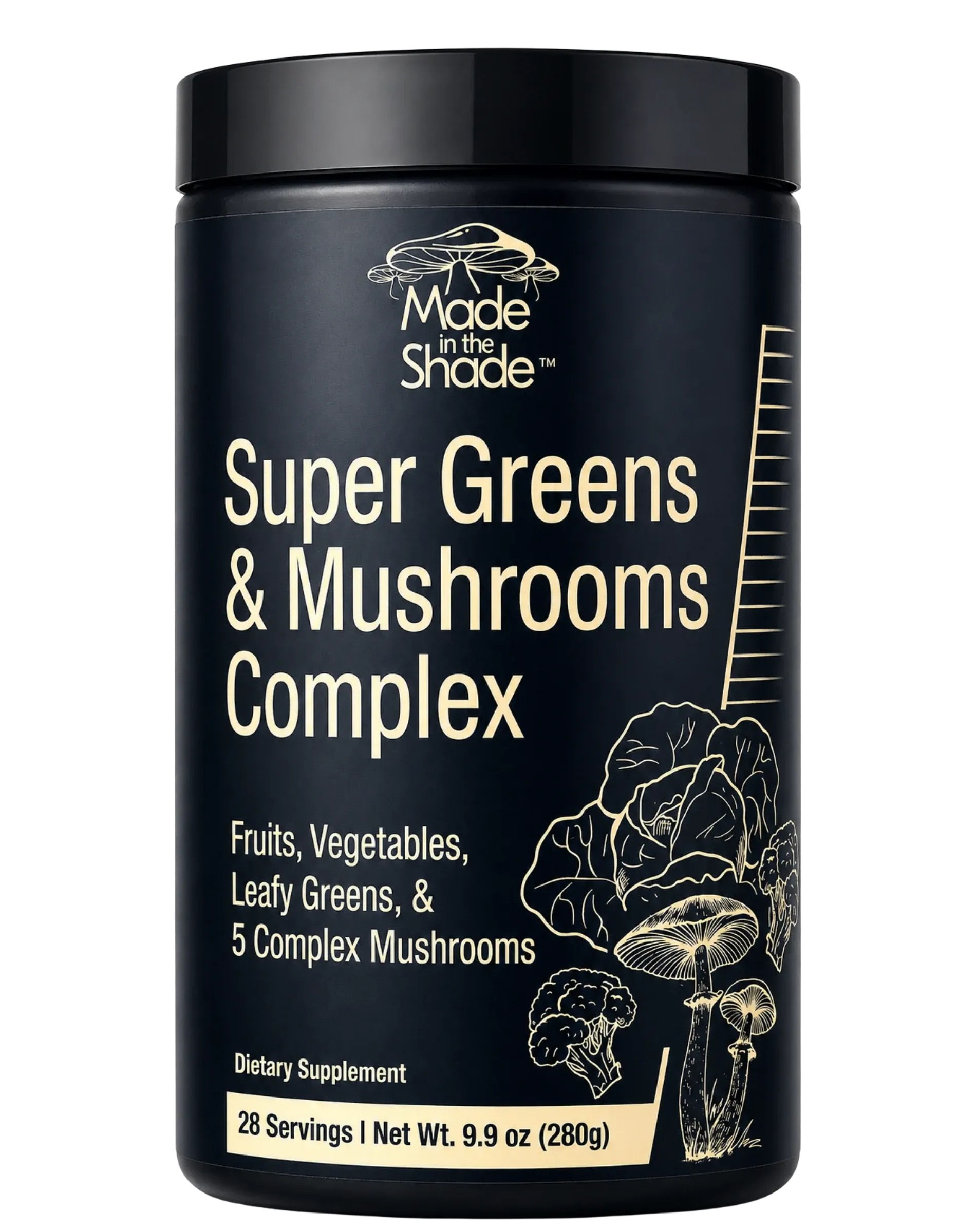 Made In The Shade Super Greens & Mushrooms Complex Powder 10oz - Image 1 of 3