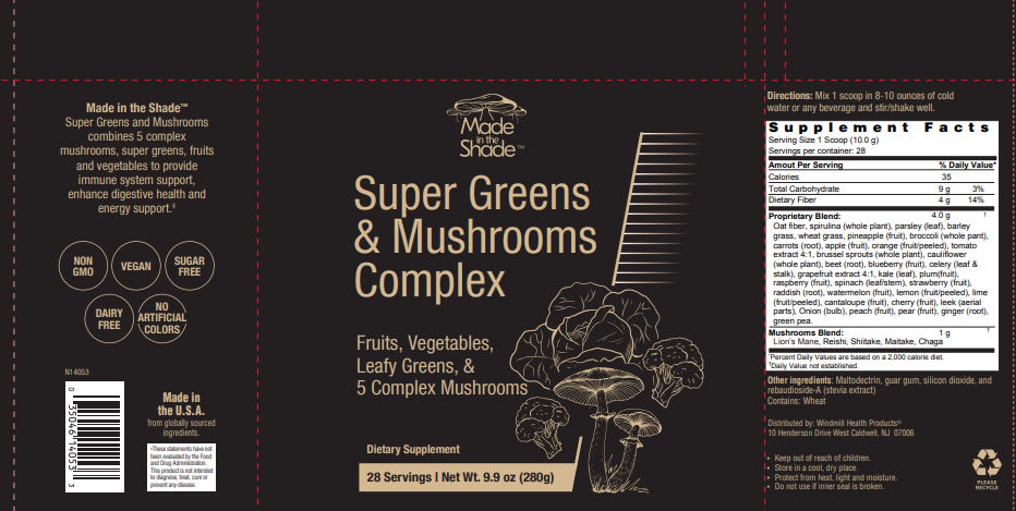 Made In The Shade Super Greens & Mushrooms Complex Powder 10oz — view 2