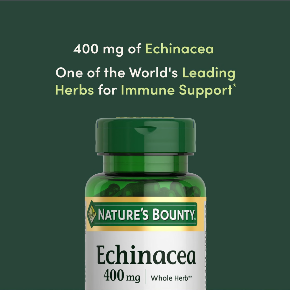 Nature's Bounty Echinacea 400mg Capsules 100ct — view 3