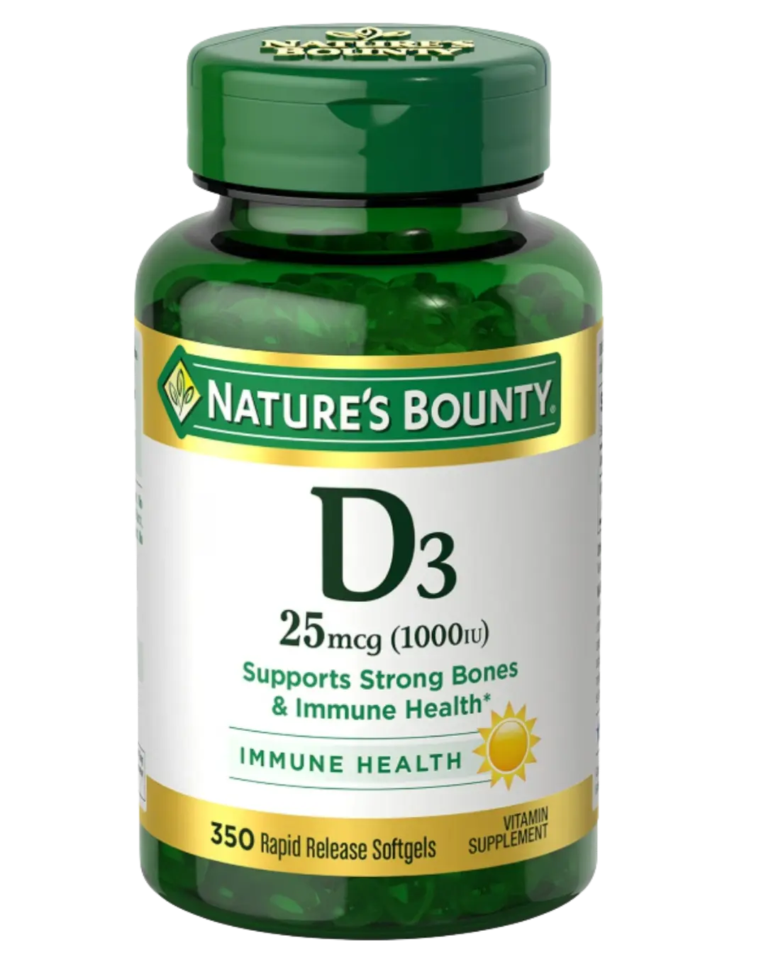 Nature's Bounty Vitamin D3 1000 IU Rapid Release Softgels 350ct