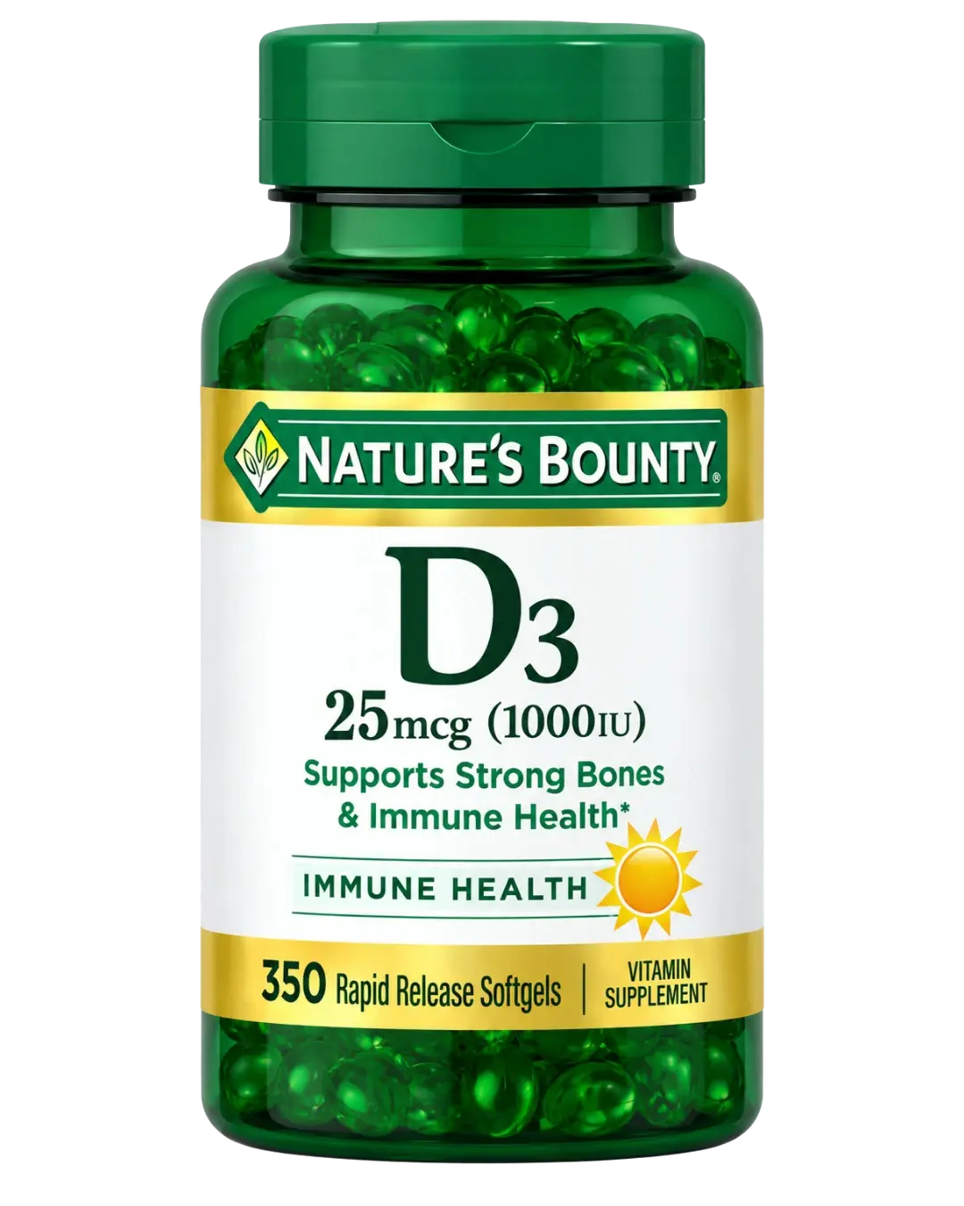 Nature's Bounty Vitamin D3 1000 IU Rapid Release Softgels 350ct