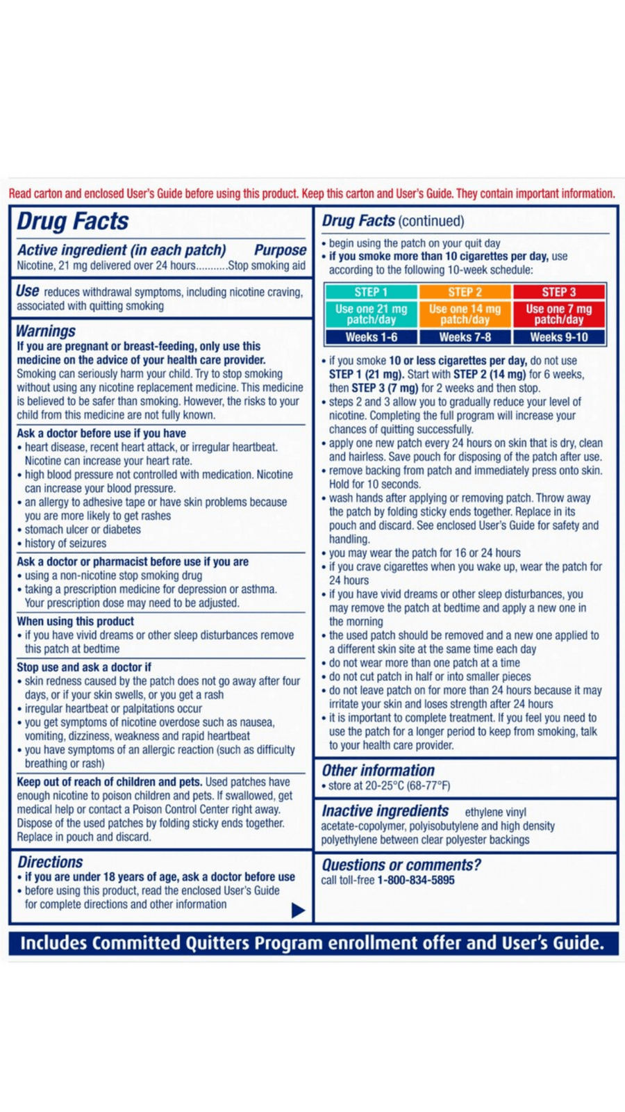 Nicoderm CQ Step 1 Nicotine 21mg Patches 14ct — view 2