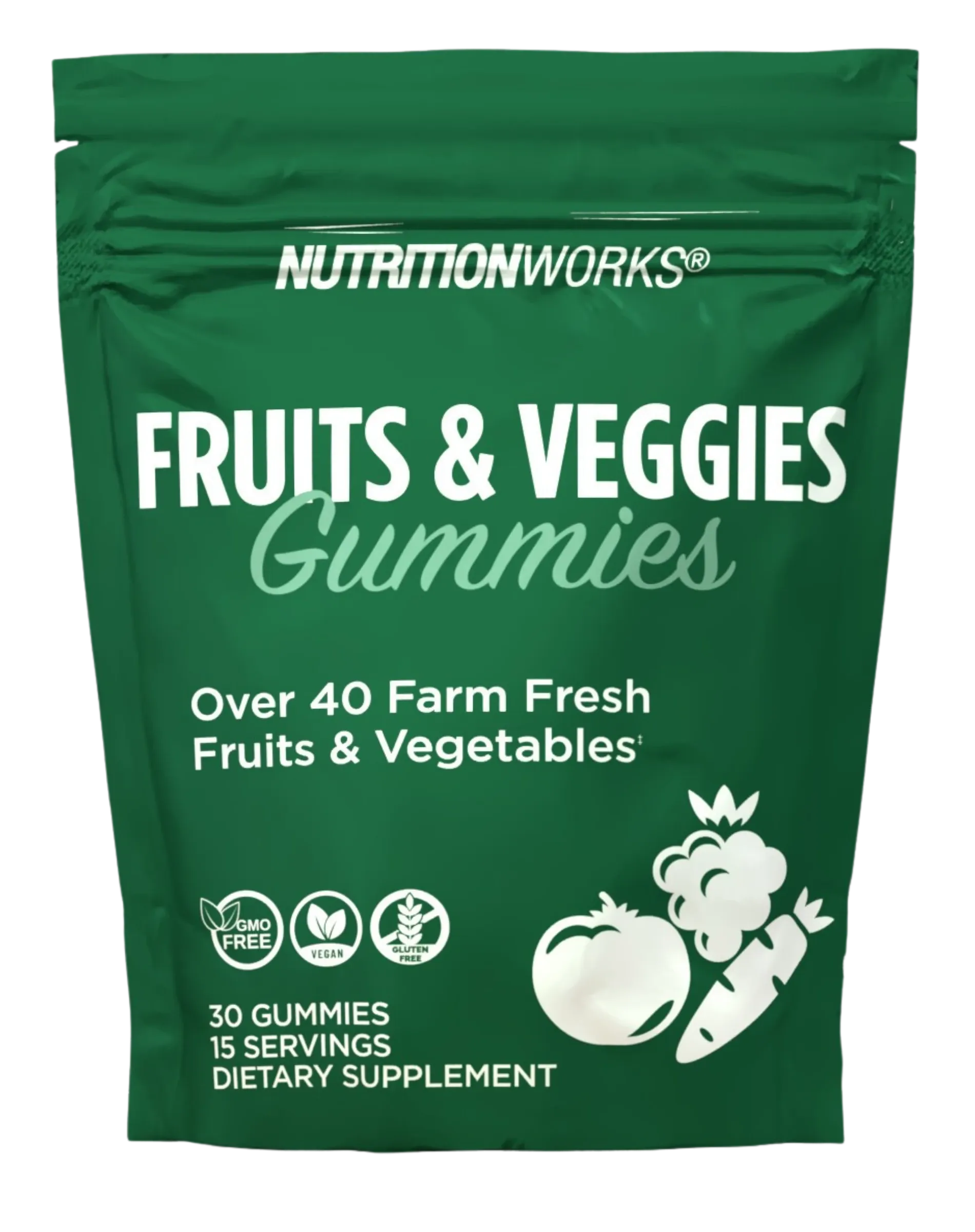 NutritionWorks Fruits & Veggies Gummies 30ct - Image 1 of 3