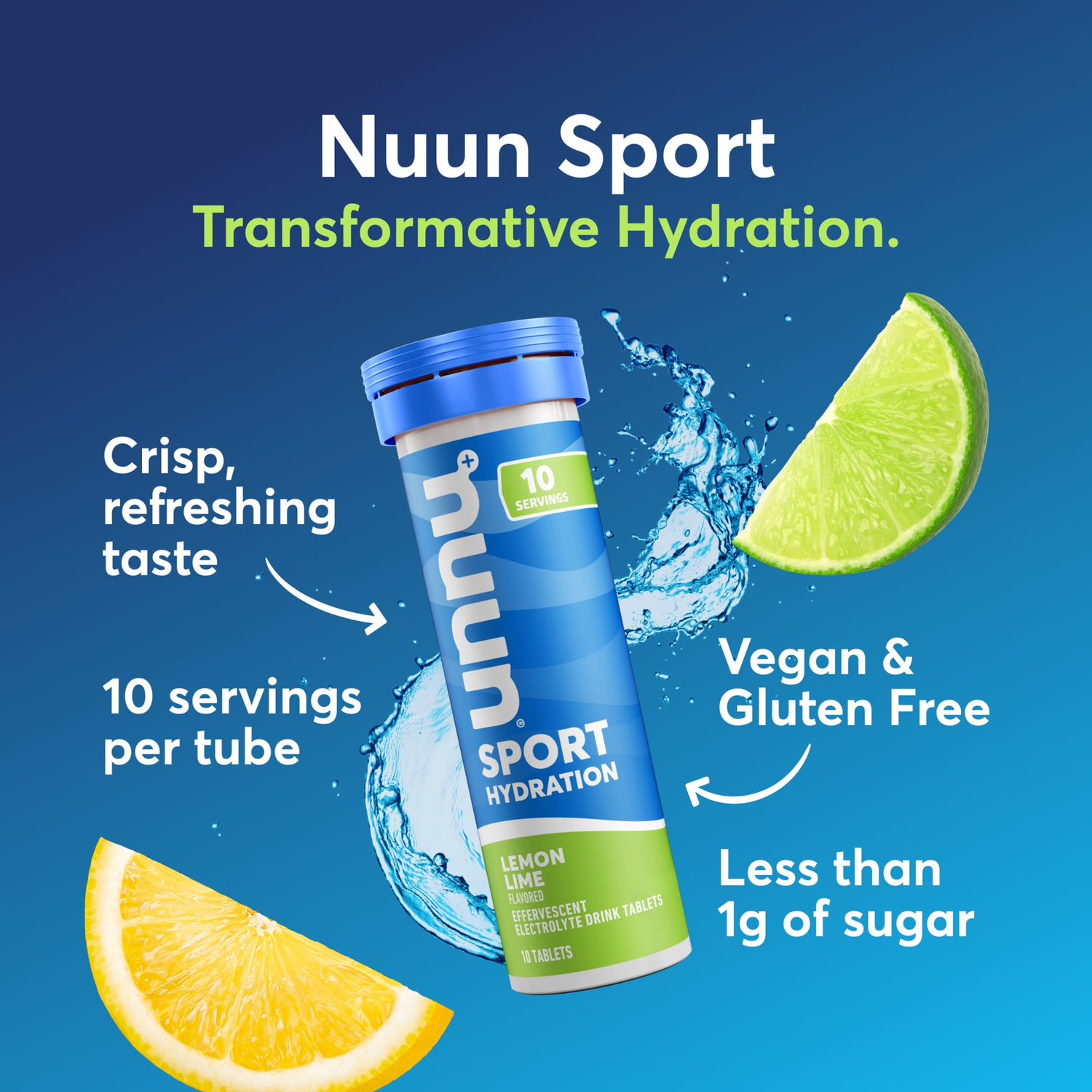 Nuun Sport Lemon Lime Electrolyte Tablets 10ct — view 2