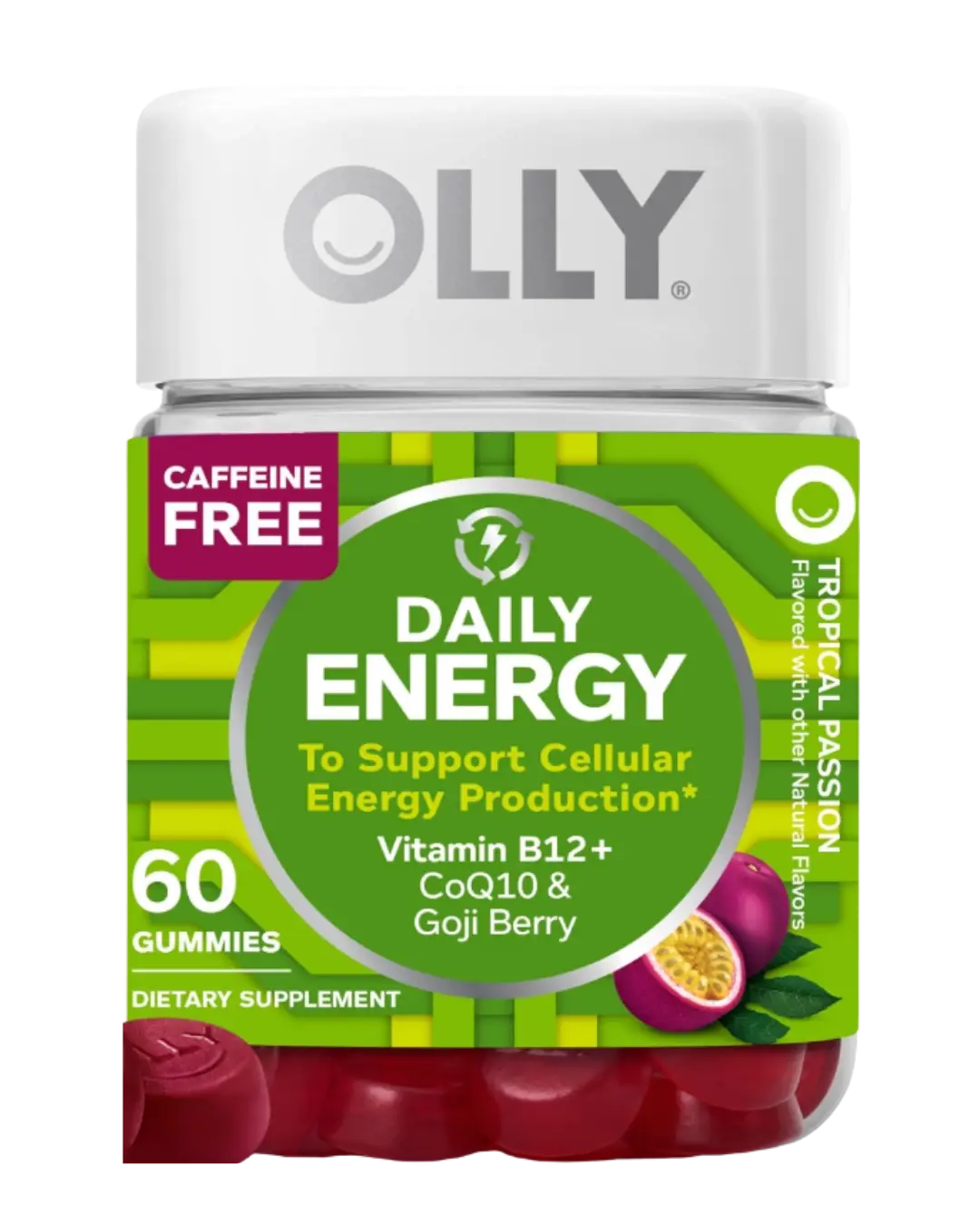 OLLY Daily Energy Tropical Passion Gummies 60ct
