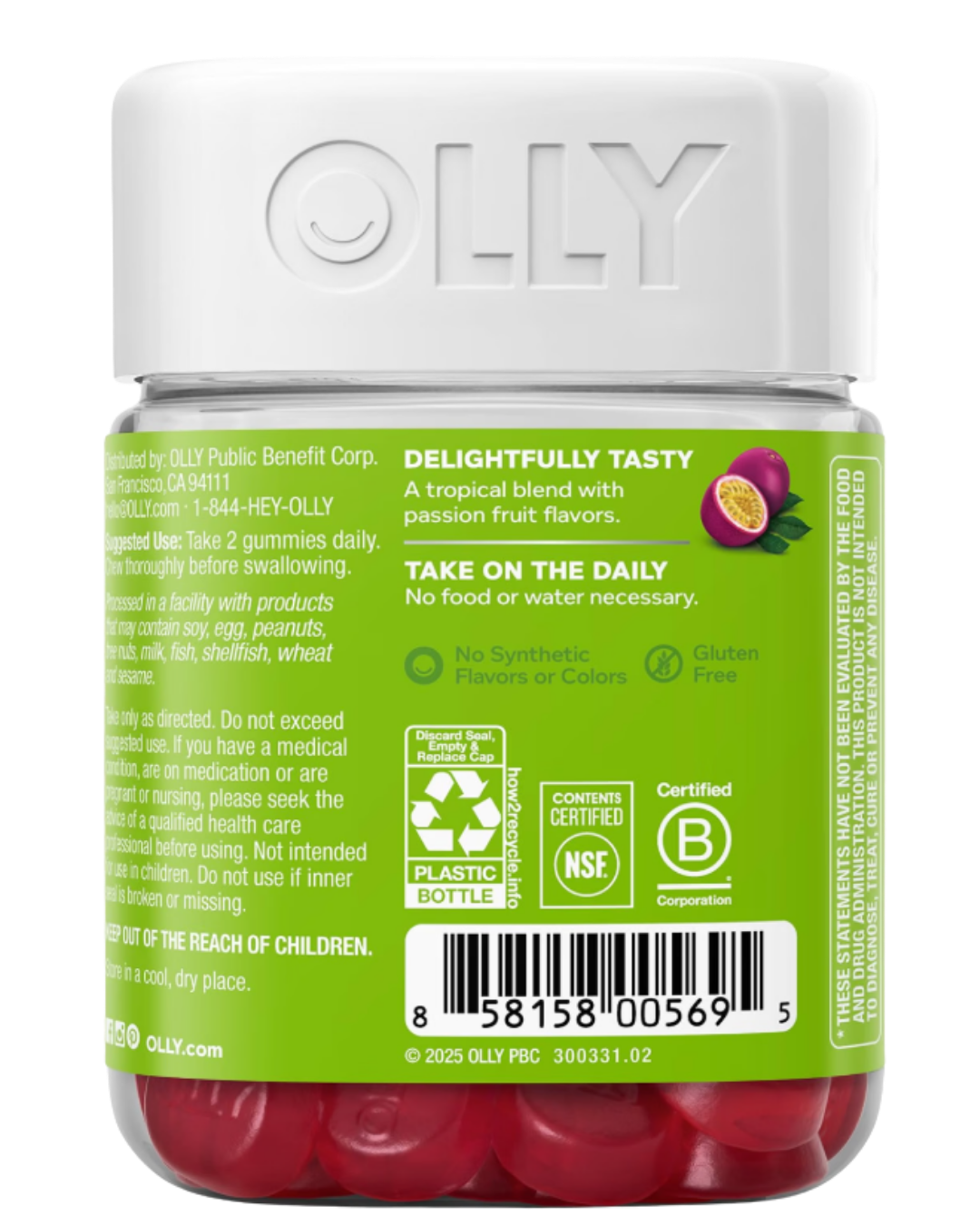 OLLY Daily Energy Tropical Passion Gummies 60ct — view 2