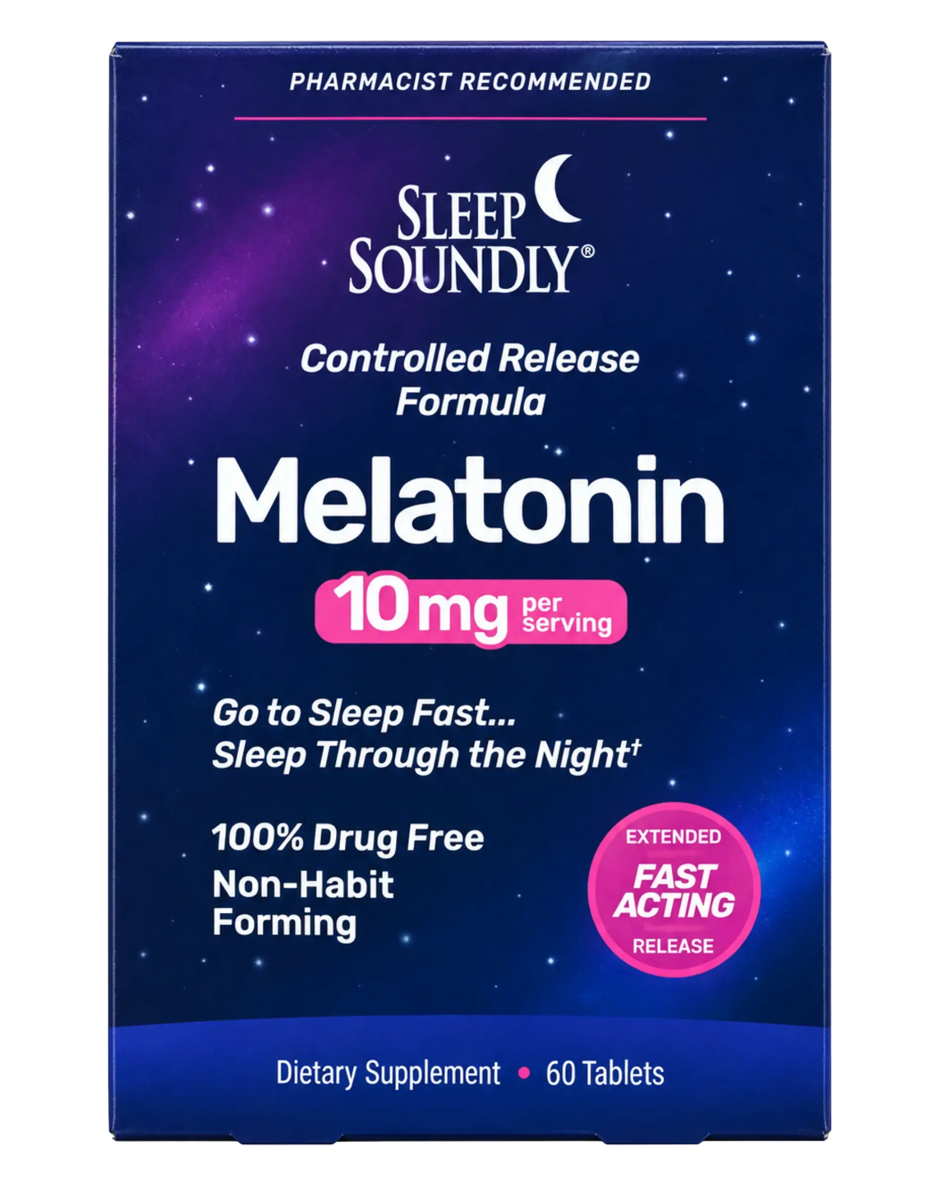 Sleep Soundly Melatonin Controlled Release Tablets 60ct — view 1