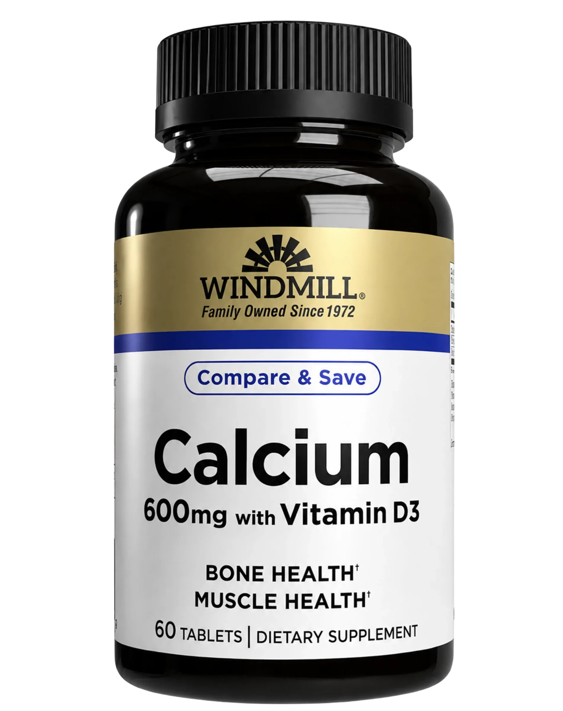 Windmill Calcium 600mg with Vitamin D3 Bone Health Tablets 60ct - Image 1 of 3