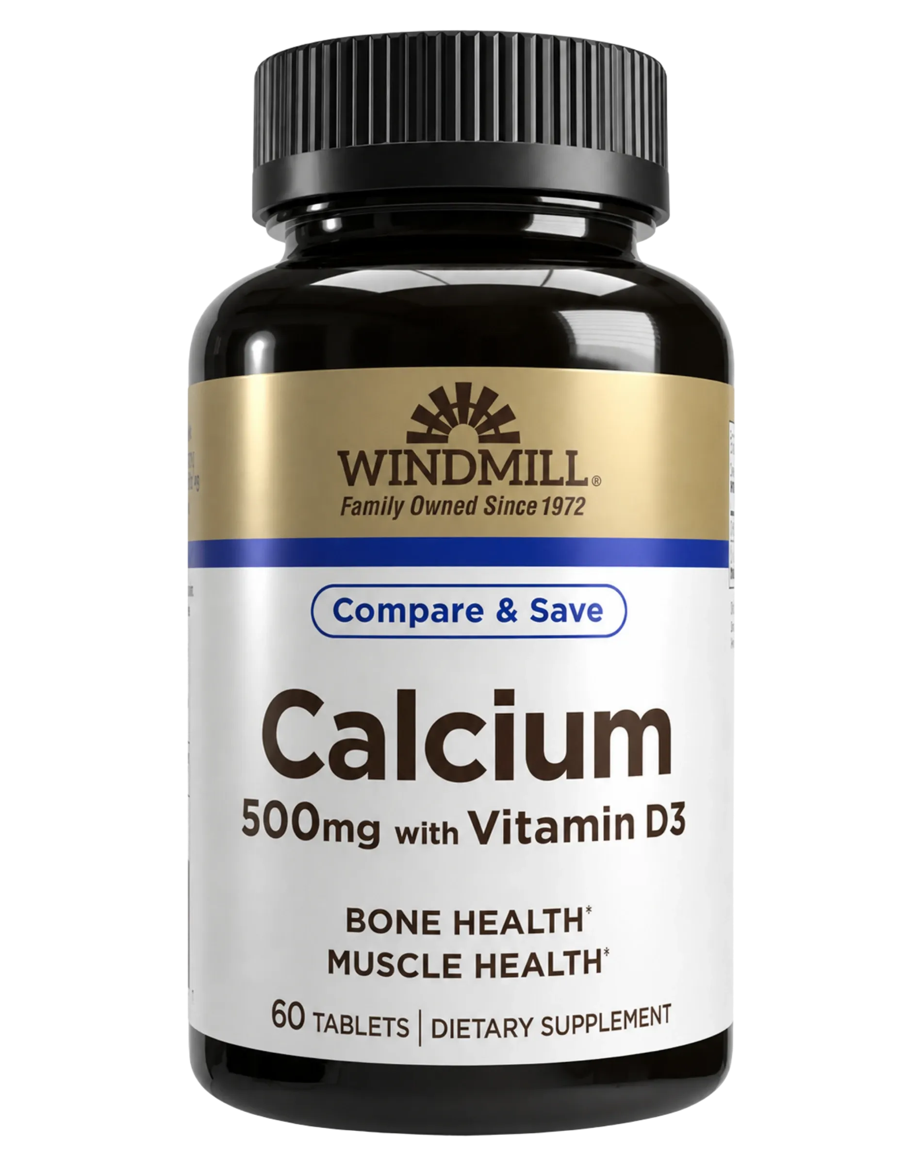 Windmill Calcium 500mg with Vitamin D3 Bone Health Tablets 60ct - Image 1 of 3