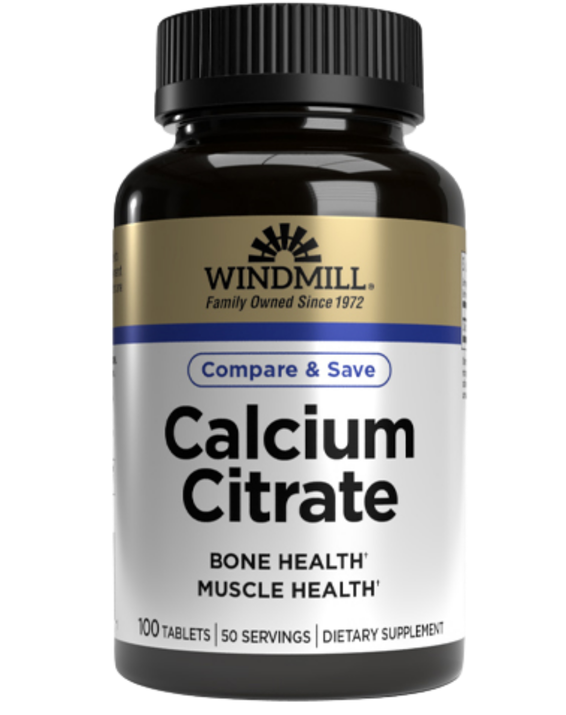 Windmill Calcium Citrate Bone & Teeth Support Tablets 100ct