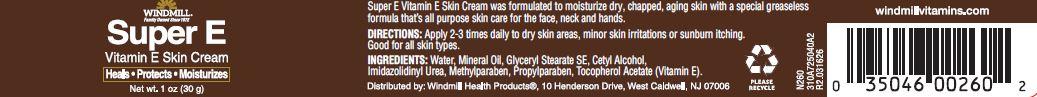 Windmill Super E Vitamin E Skin Cream 1oz — view 2