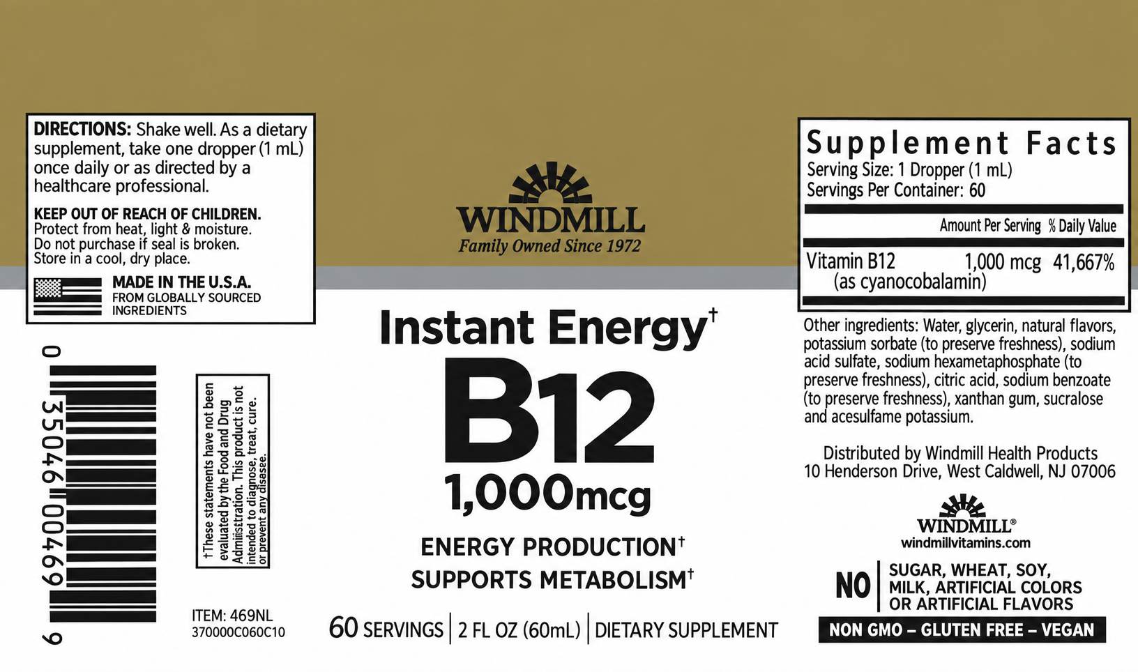 Vitamin B12 1000mcg Energy Support Liquid — view 2