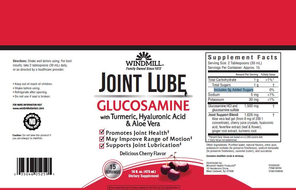 Windmill Joint Lube Glucosamine with Turmeric, Hyaluronic Acid & Aloe Vera Liquid 16oz — view 2