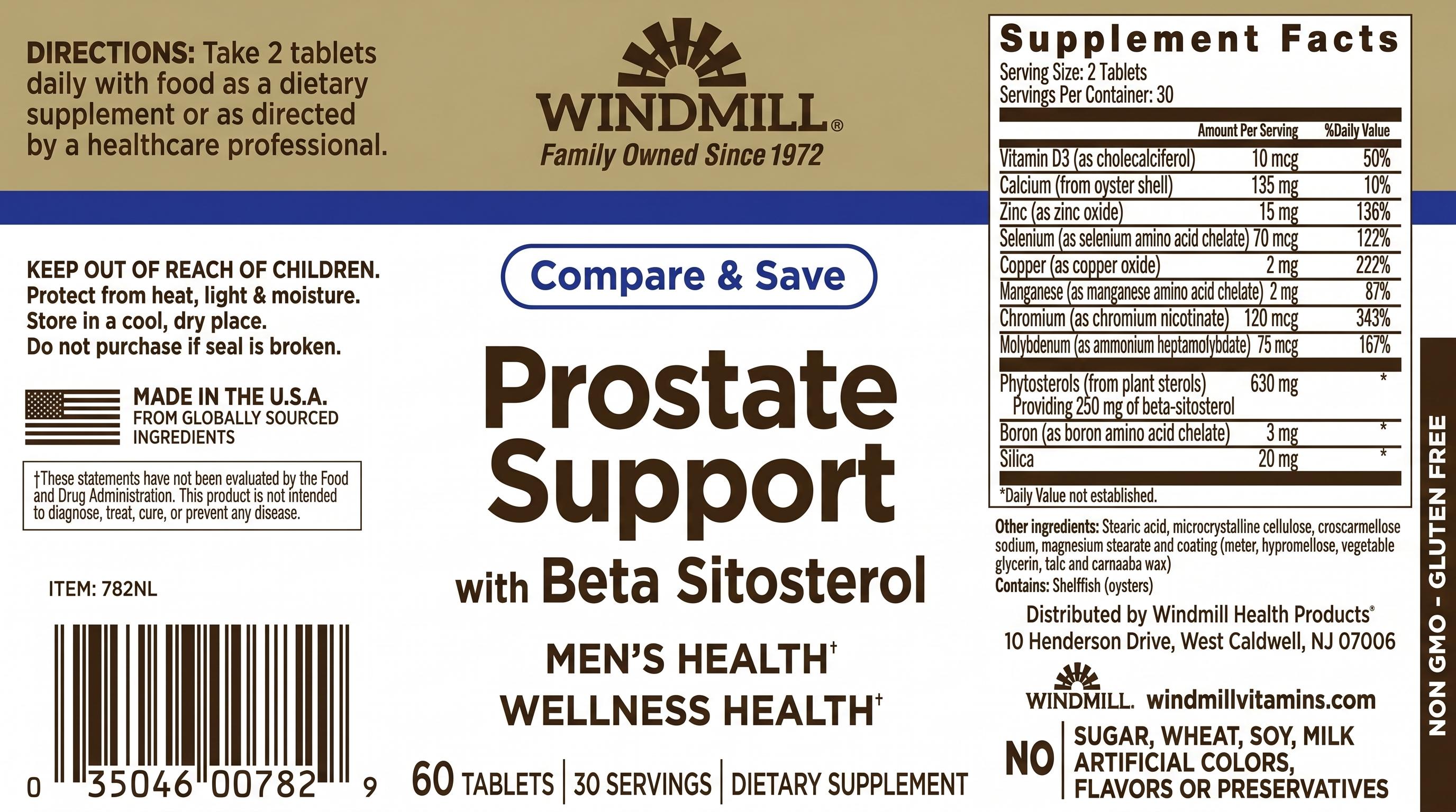Windmill Prostate Support Formula Men's Health Tablets 60ct — view 3