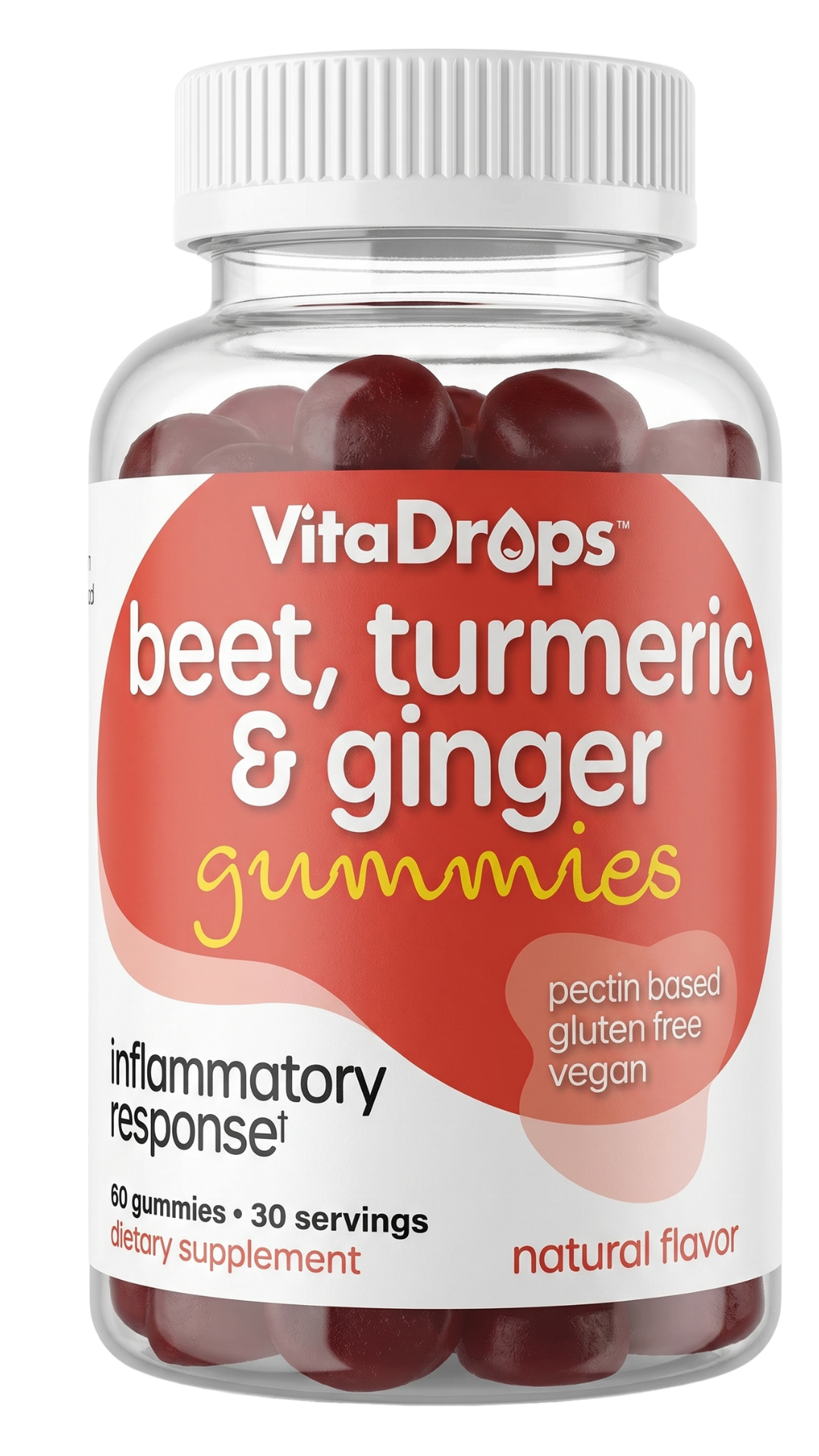 VitaDrops Beet, Turmeric & Ginger Gummies 60ct - Image 1 of 4