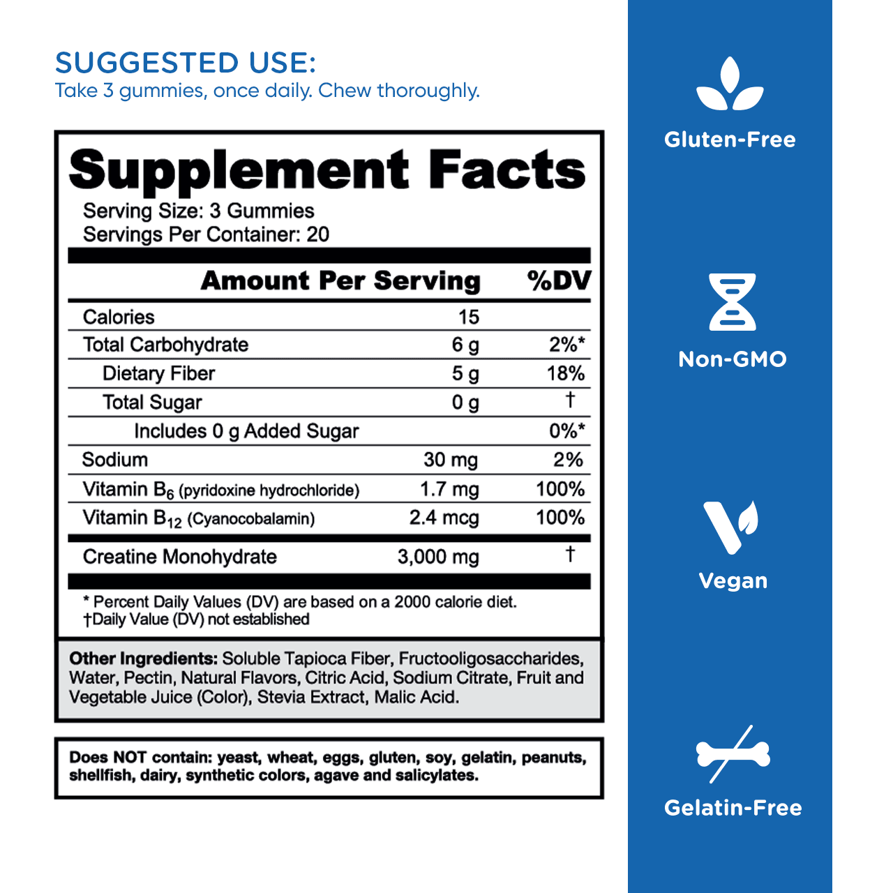 Goli Zero Sugar Creatine Monohydrate Gummies 60ct — view 4