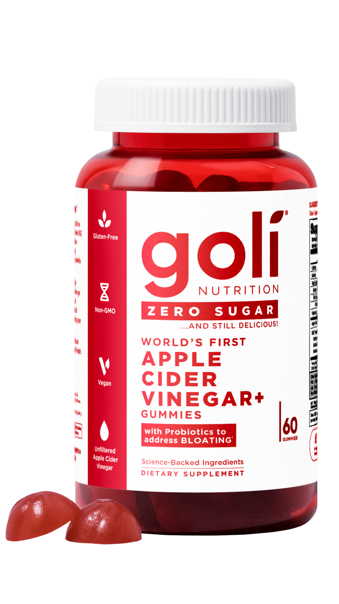 Goli Zero Sugar Apple Cider Vinegar+ Gummies 60ct — view 3