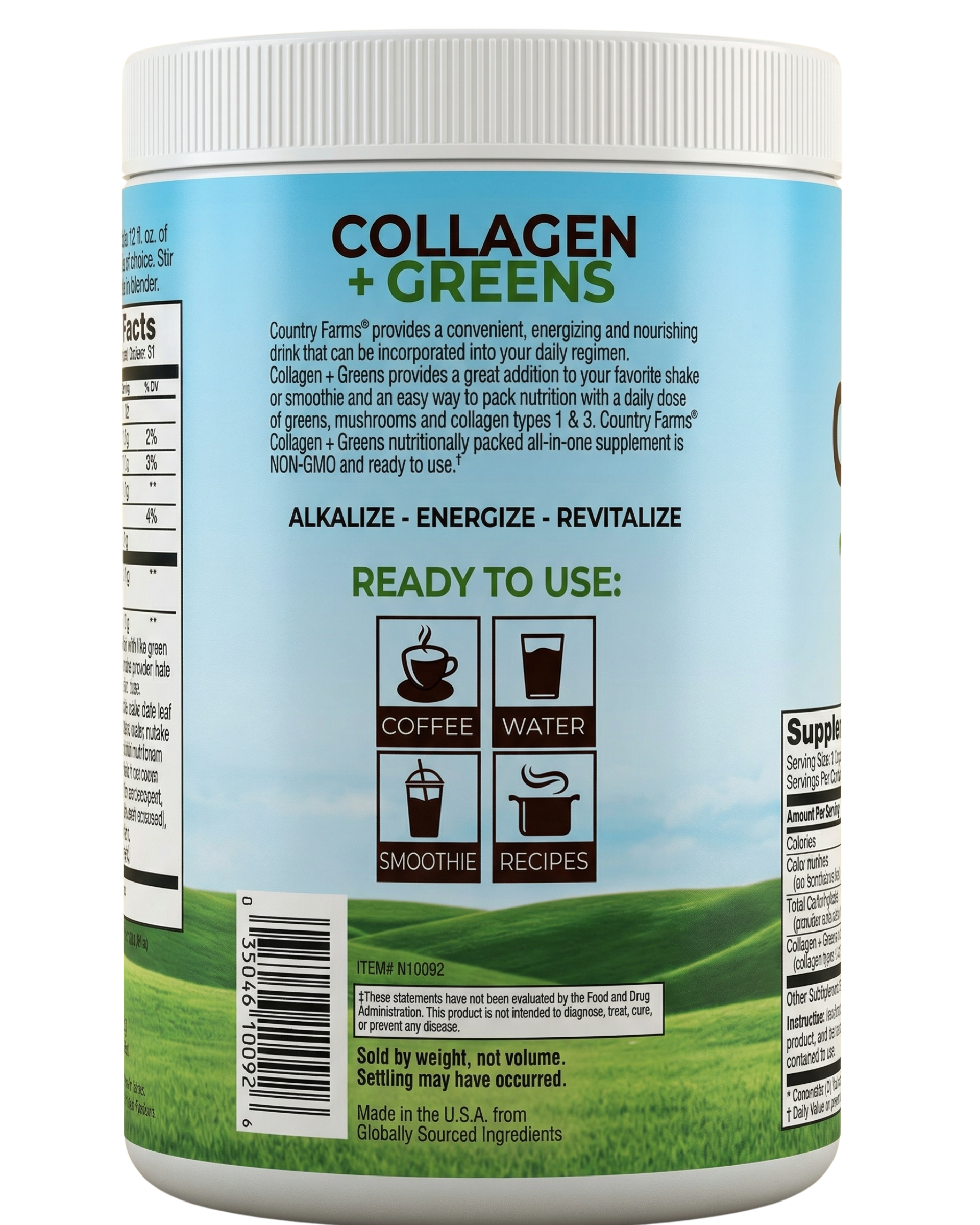Collagen + Greens Powder Skin & Wellness Support - Image 2 of 3