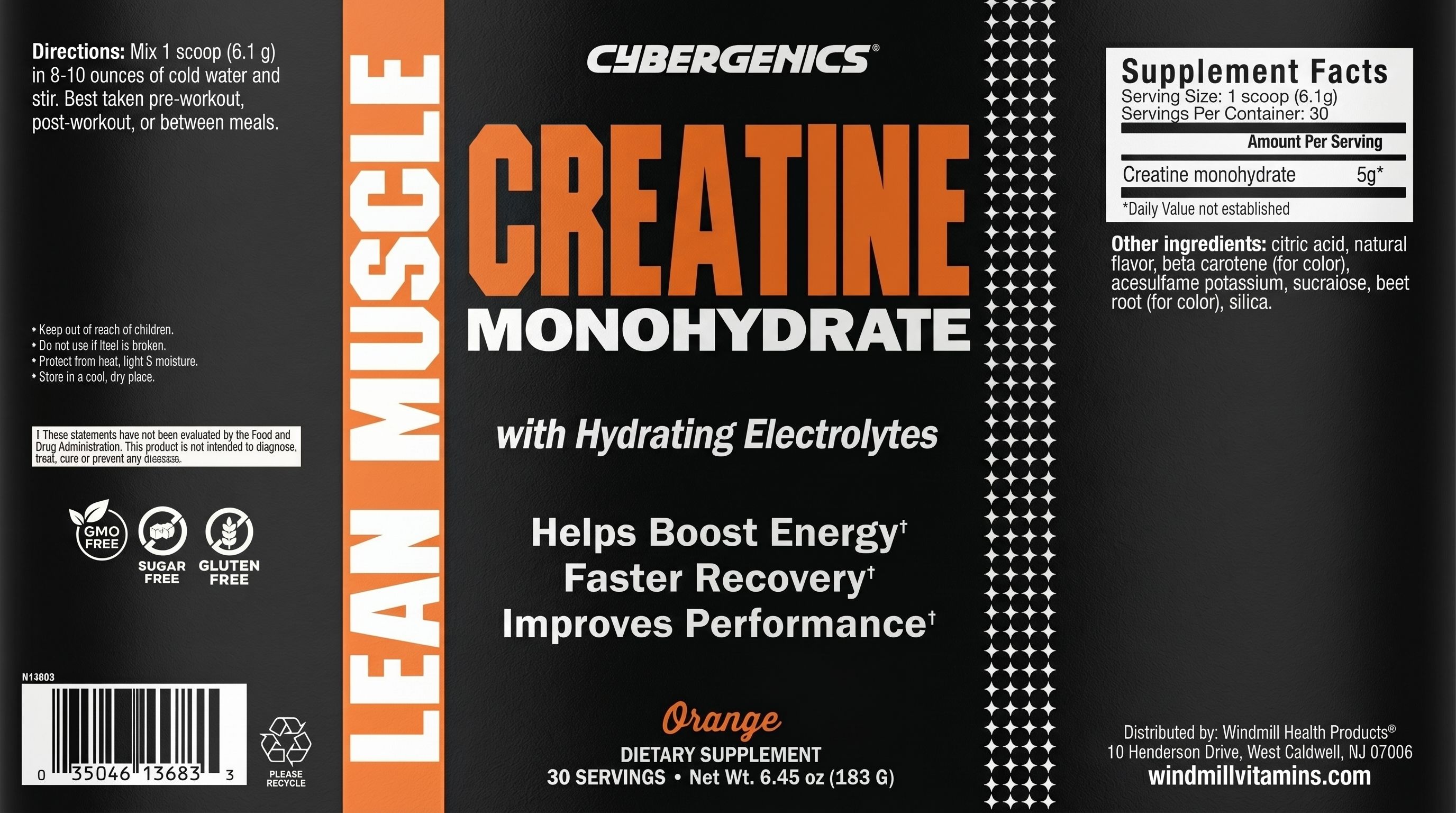 Creatine Monohydrate Powder Orange Flavor - Image 2 of 2