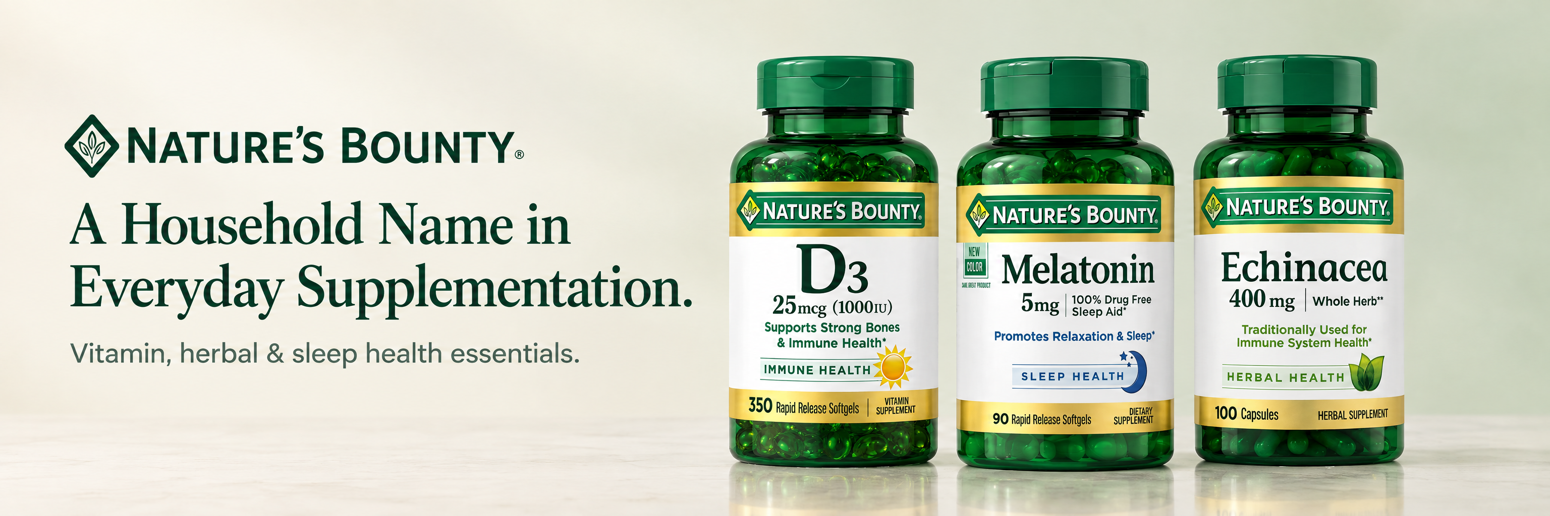 Nature's Bounty — a household name in everyday supplementation