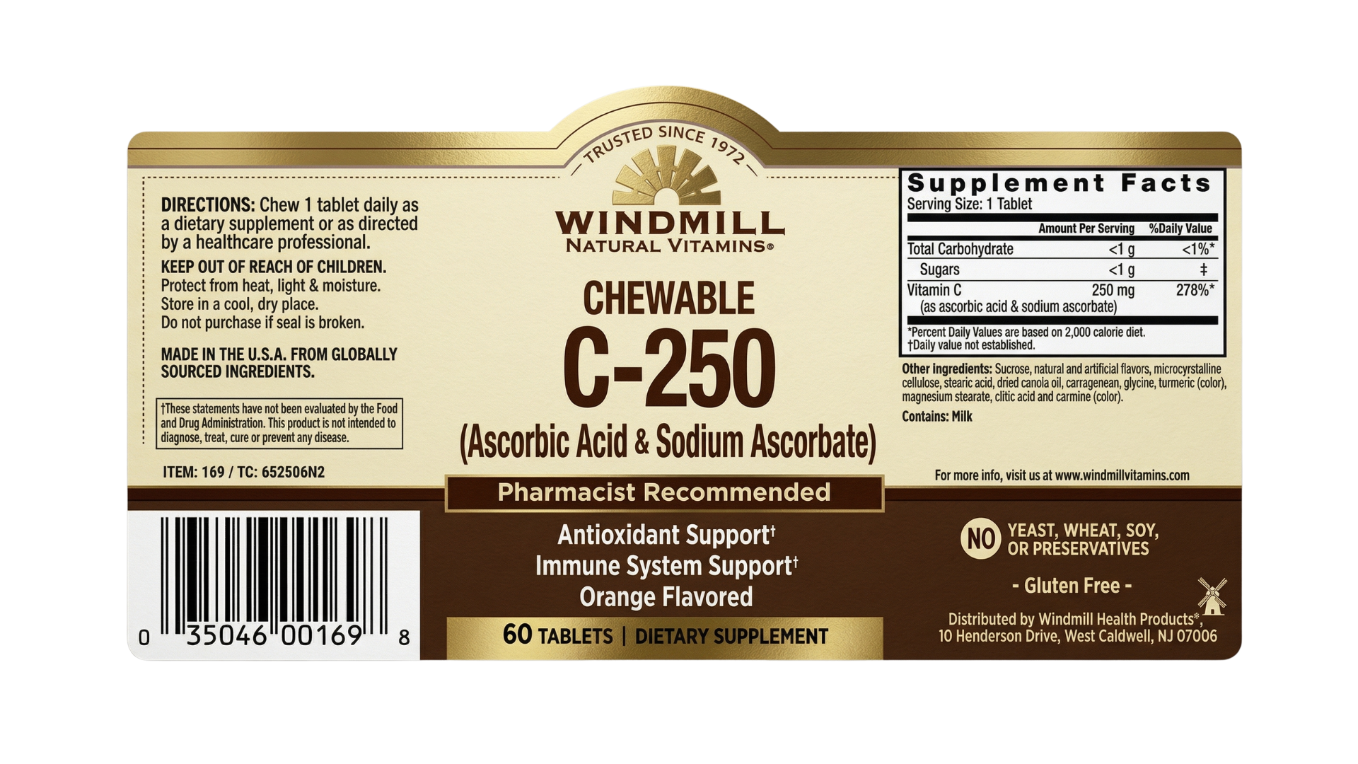 Vitamin C 250mg Chewable Immune Support - Image 2 of 2